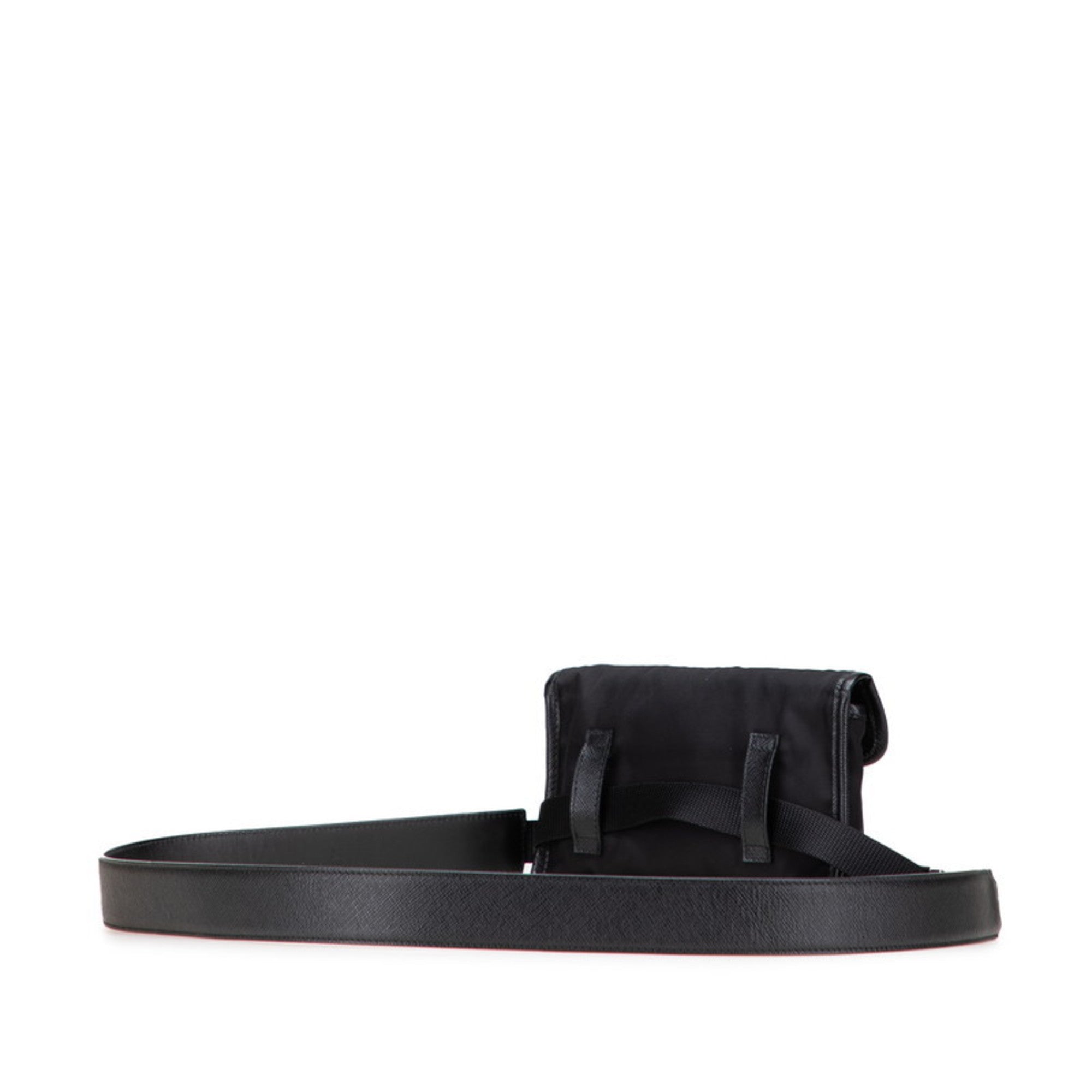 Prada Black Nylon Leather Fanny Pack (Pre-Owned)