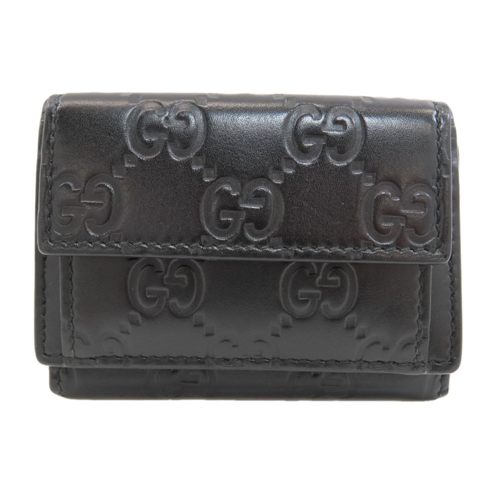 Gucci Black Leather Wallet (Tri-Fold) (Pre-Owned)