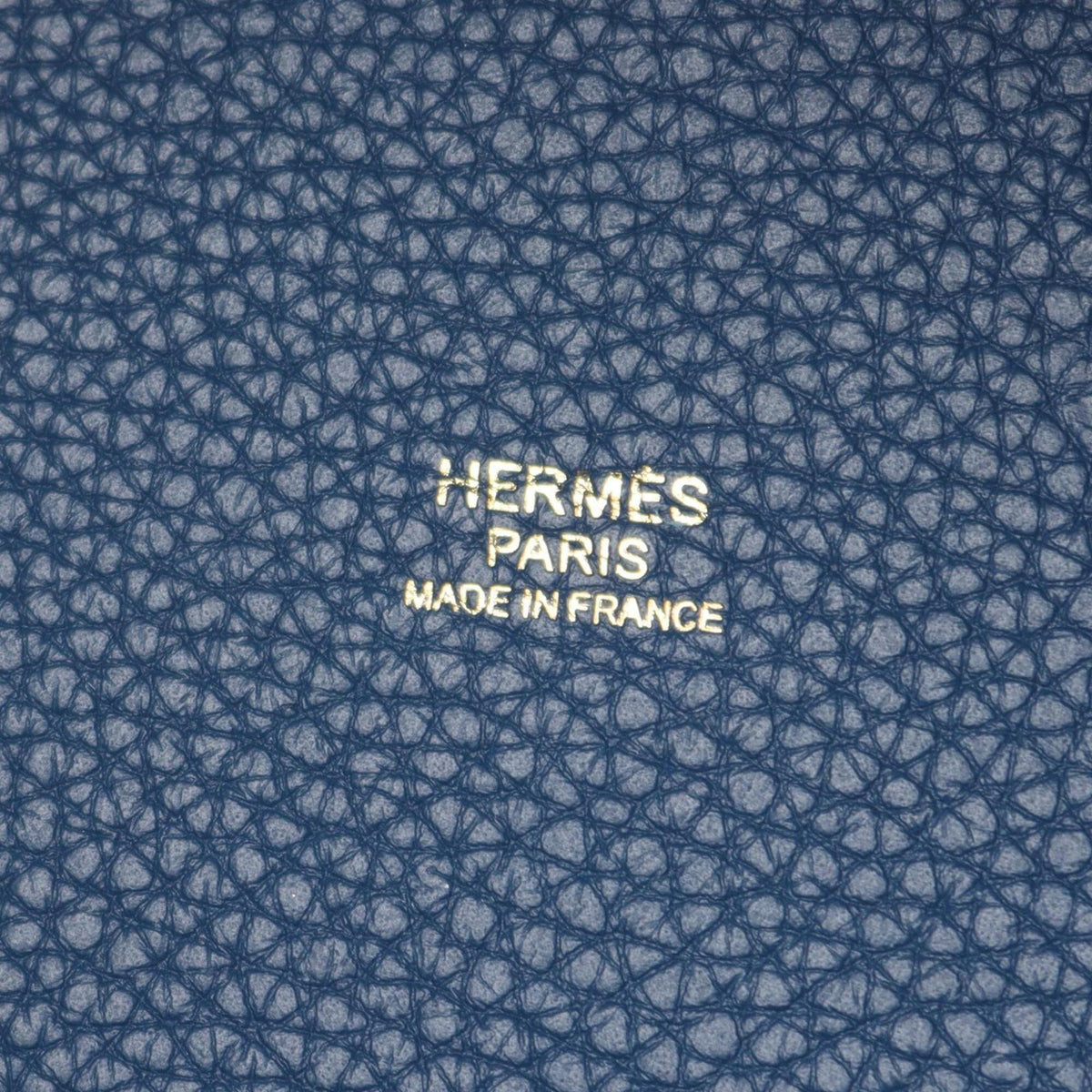 Hermes Blue Taurillon Clemence Leather Handbag (Pre-Owned)