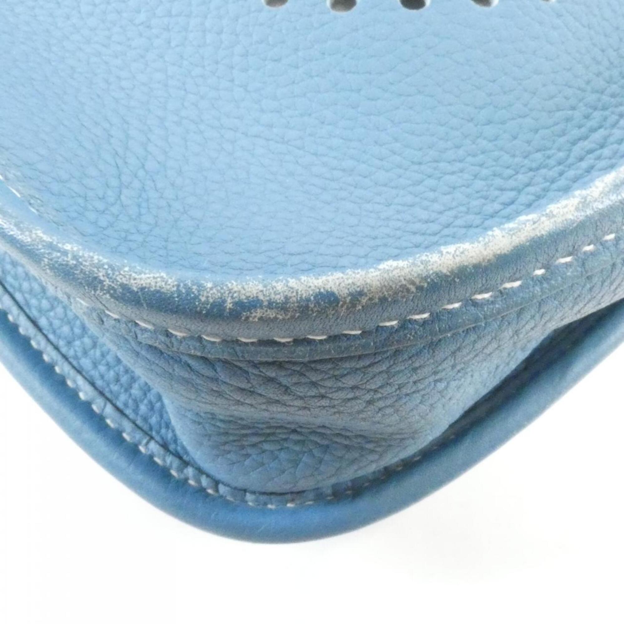 Hermes Blue Jean Taurillon Clemence Leather Shoulder Bag (Pre-Owned)