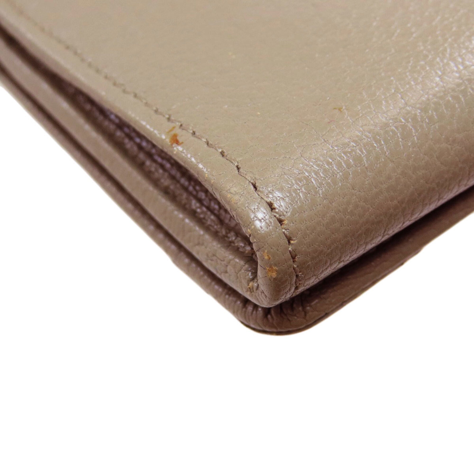Balenciaga Grayish Leather Long Wallet (Bi-Fold) (Pre-Owned)