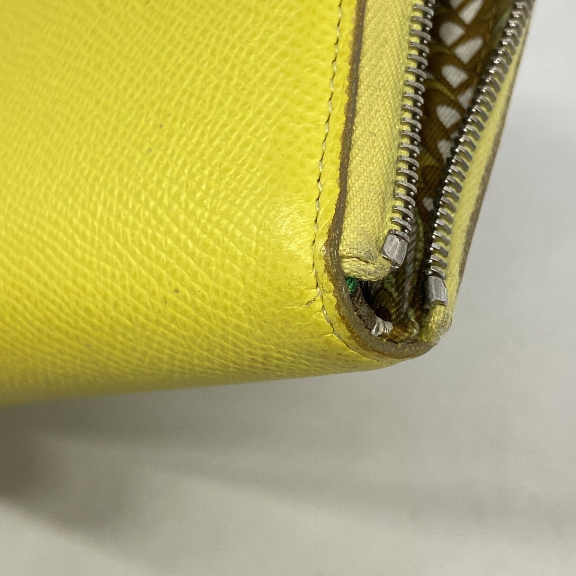 Hermes Lime Epsom Leather Long Wallet (Bi-Fold) (Pre-Owned)