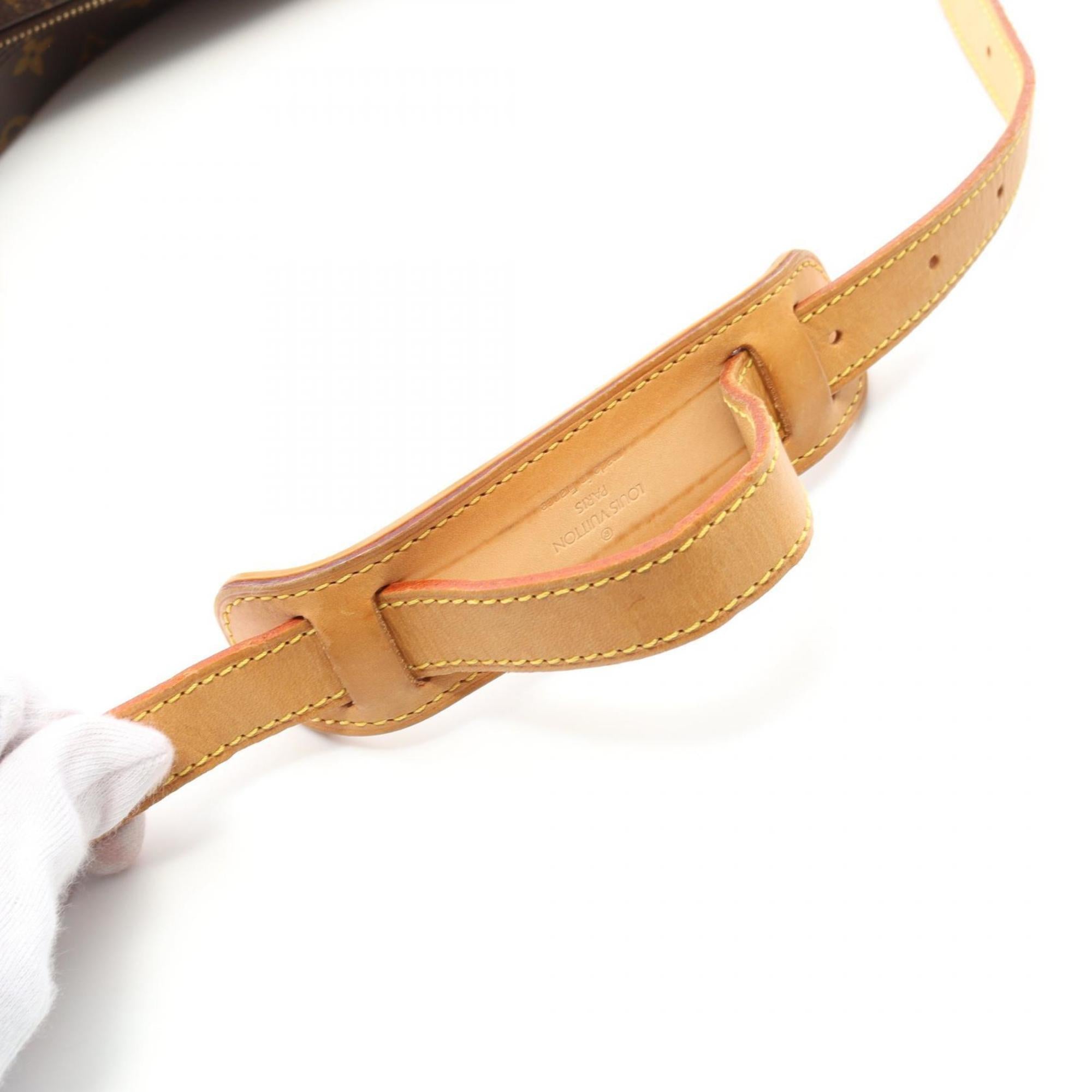 Louis Vuitton Brown Coated Canvas Leather Shoulder Bag (Pre-Owned)