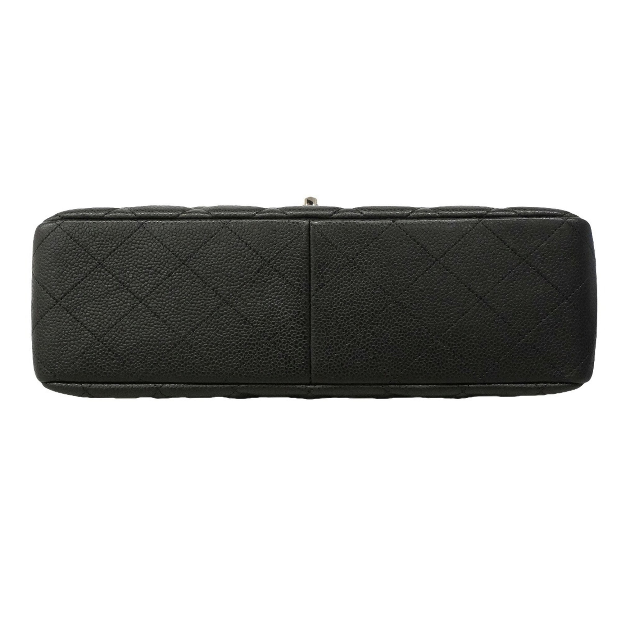 Chanel Black Grained Calfskin Shoulder Bag (Pre-Owned)
