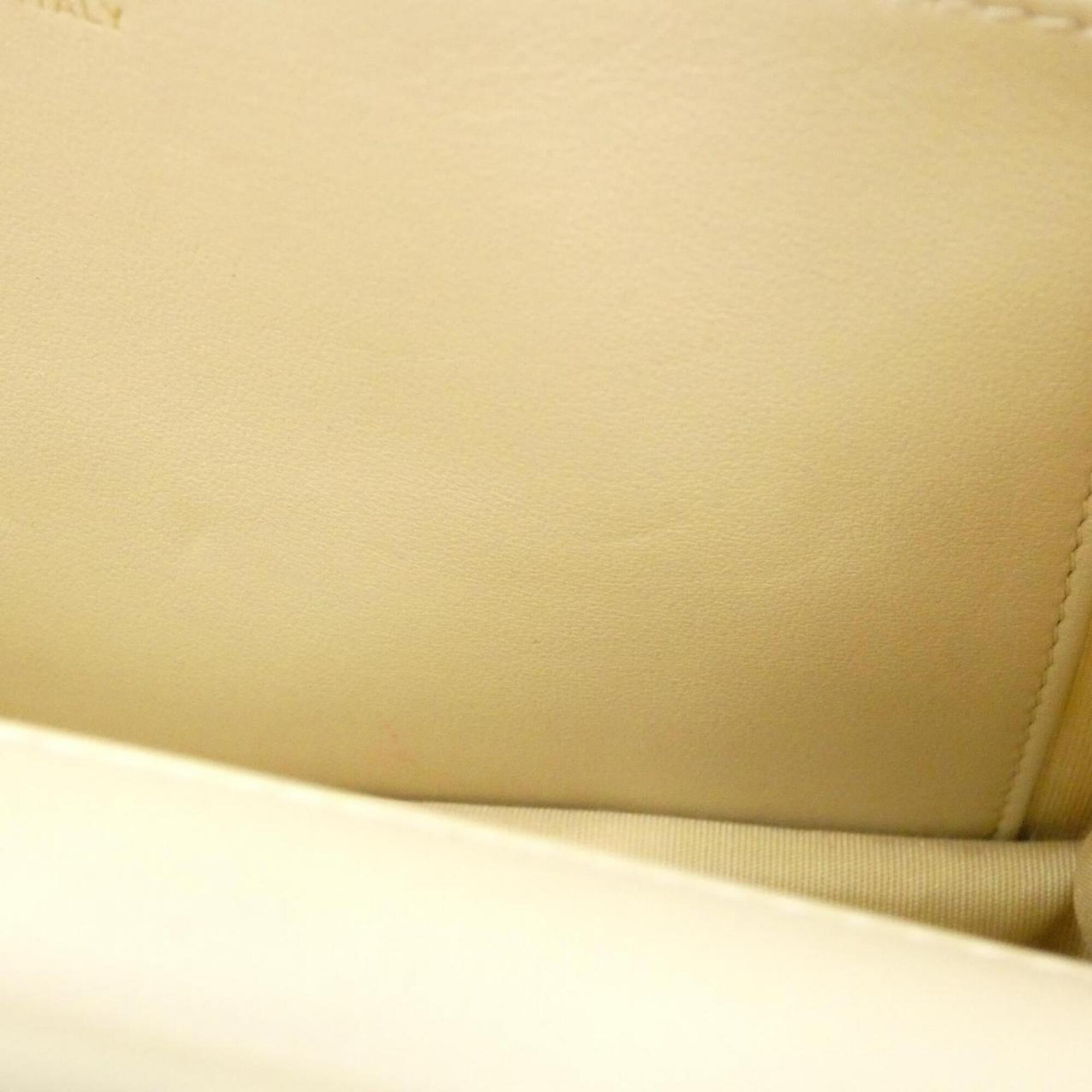 Chanel Gold Beige Black Tweed Chain/Shoulder Wallet (Pre-Owned)