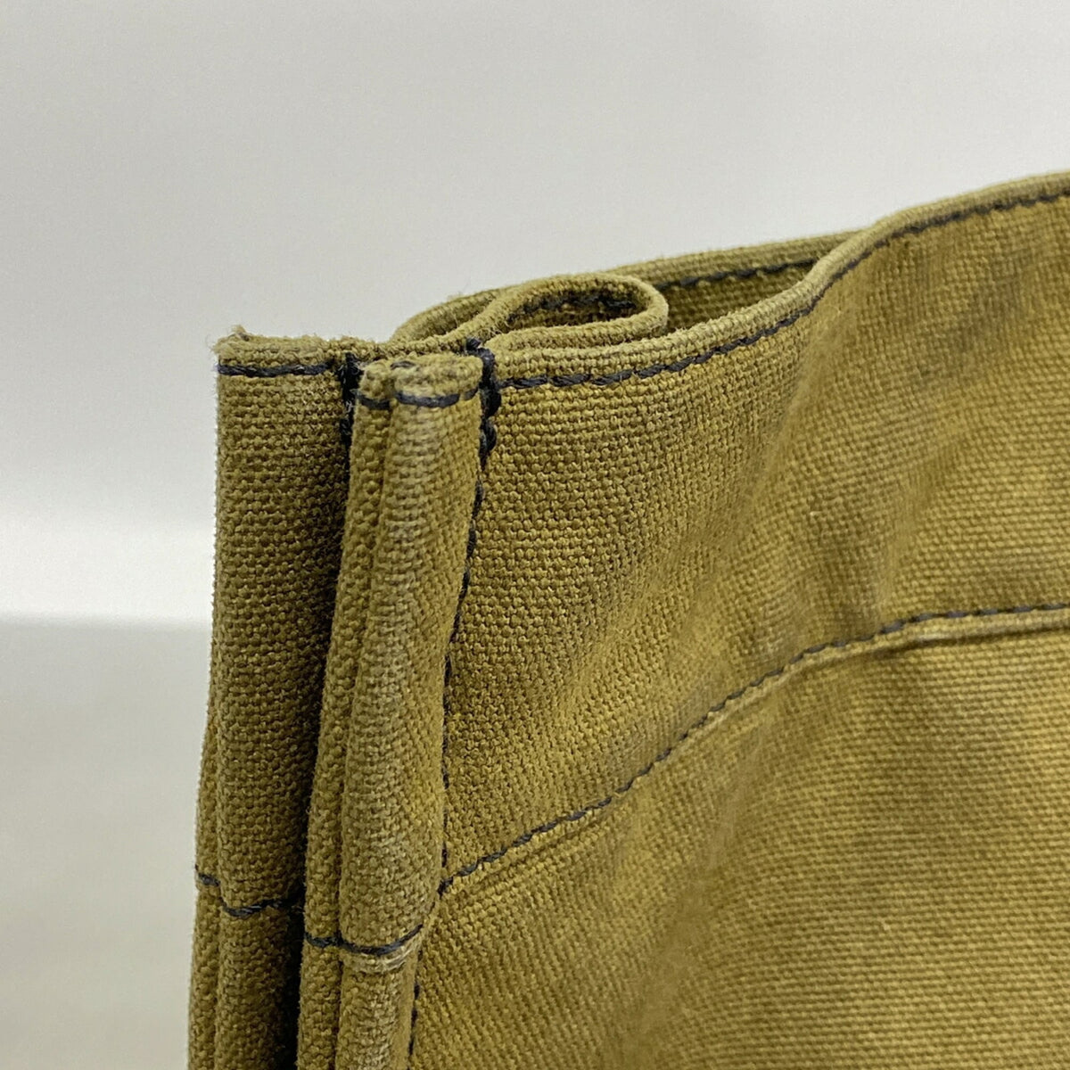 Hermes Black Khaki Canvas Tote Bag (Pre-Owned)
