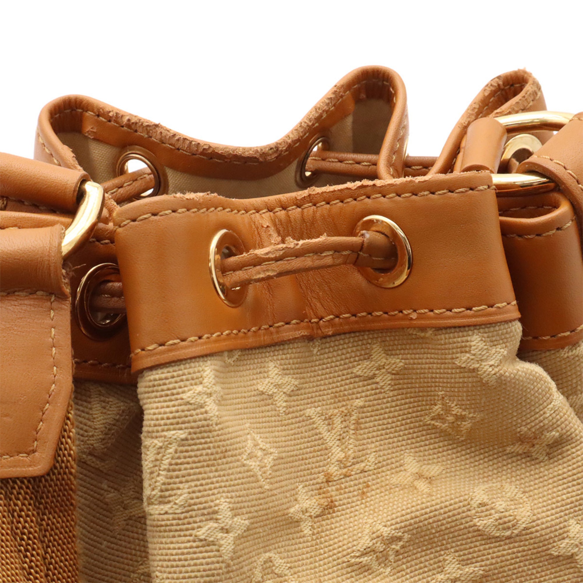 Louis Vuitton Monogram Mini Beige Brown Canvas Leather Handbag (Pre-Owned)