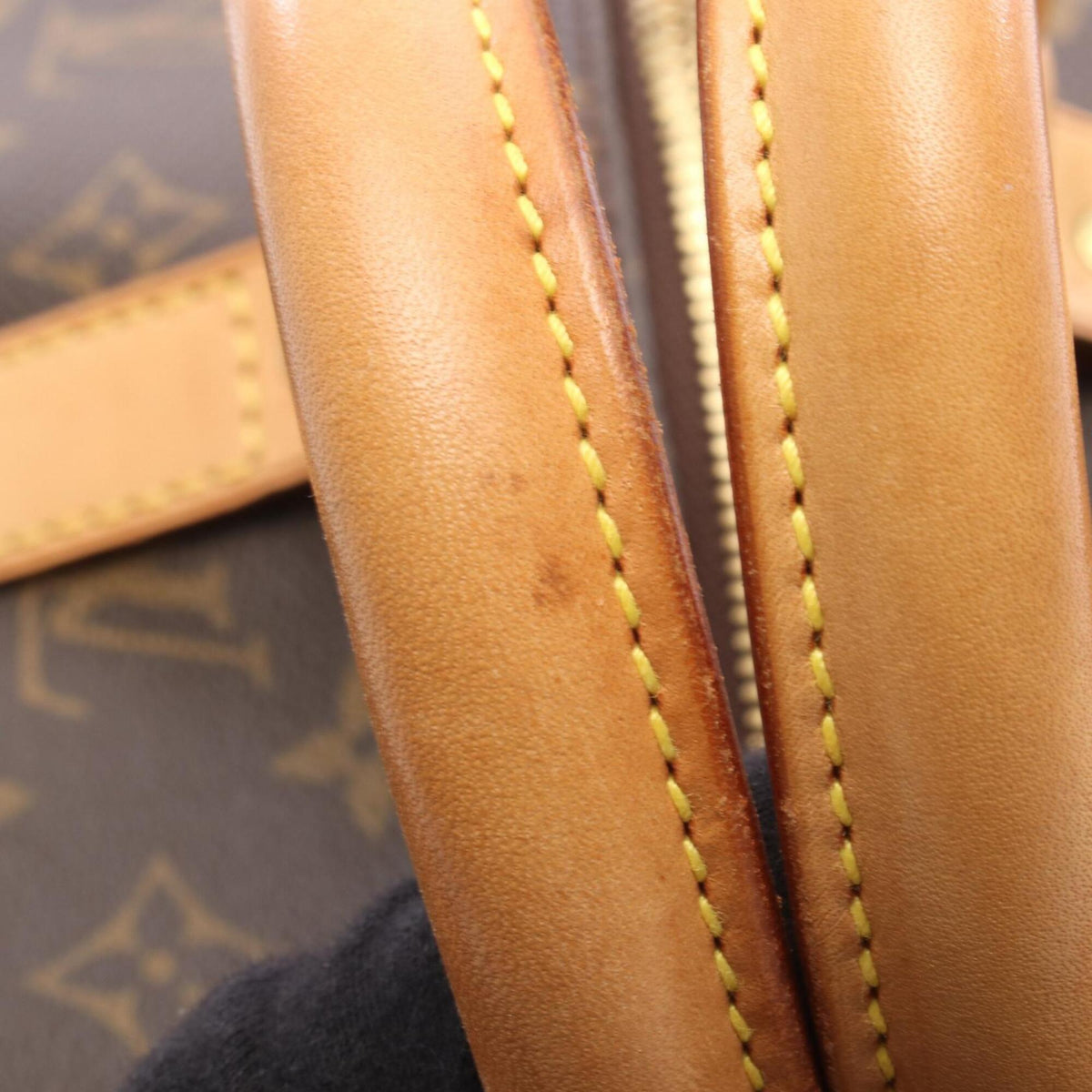 Louis Vuitton Brown Pvc Coated Canvas Leather Boston Bag (Pre-Owned)