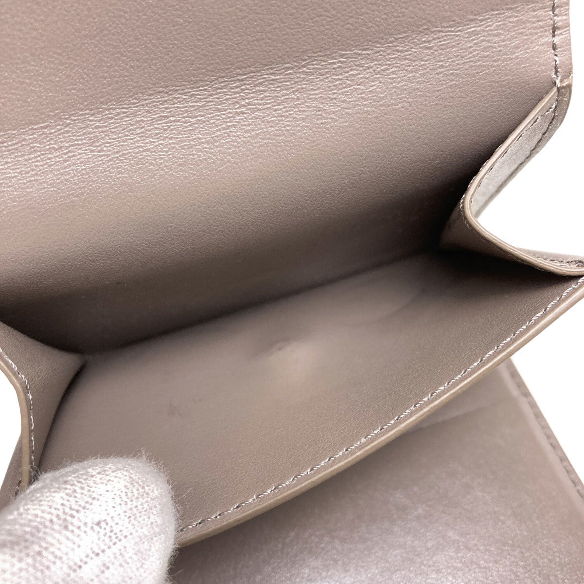 Celine Grayish Leather Wallet (Tri-Fold) (Pre-Owned)