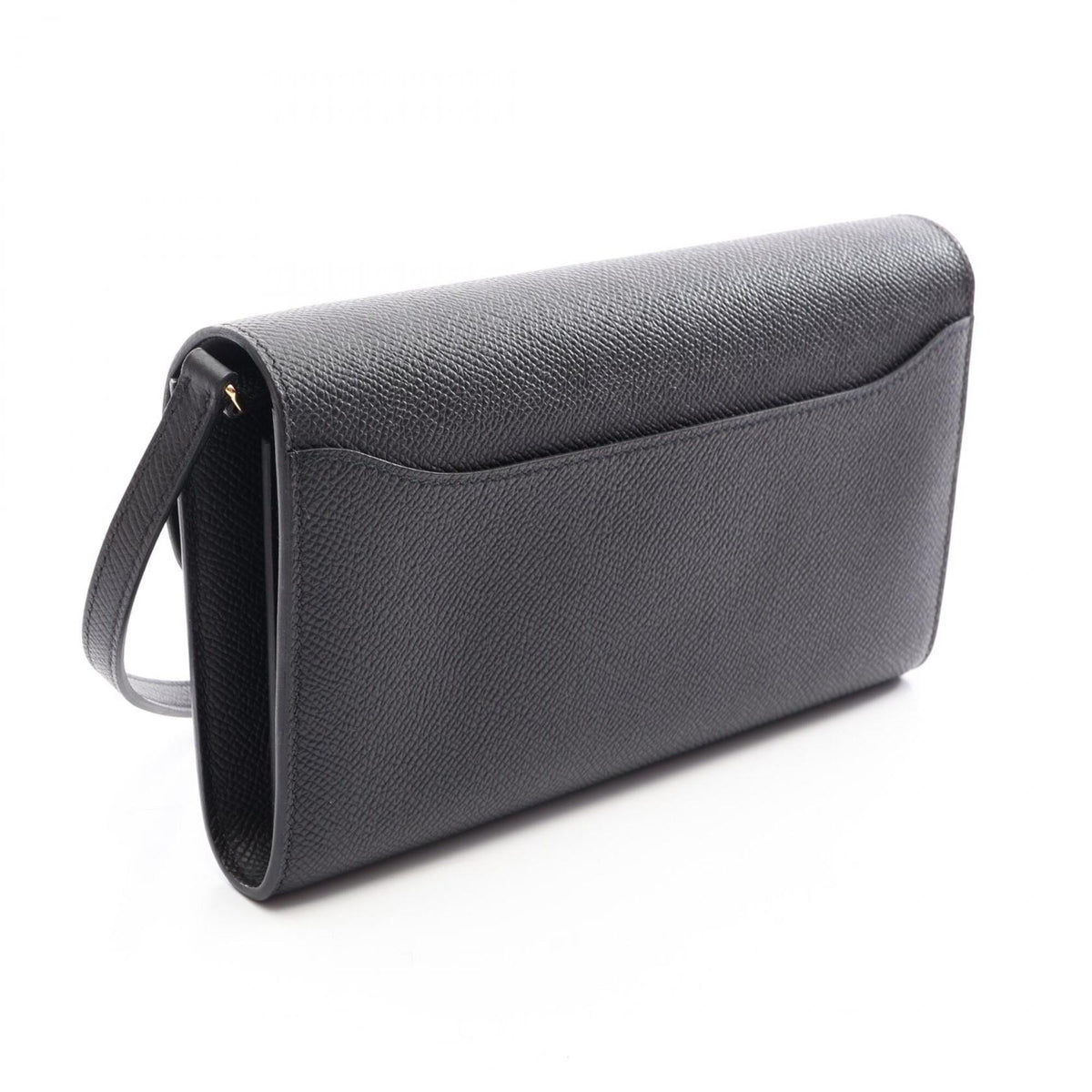 Hermes Black Brown Coated Canvas Leather Handbag Shoulder Bag (Pre-Owned)