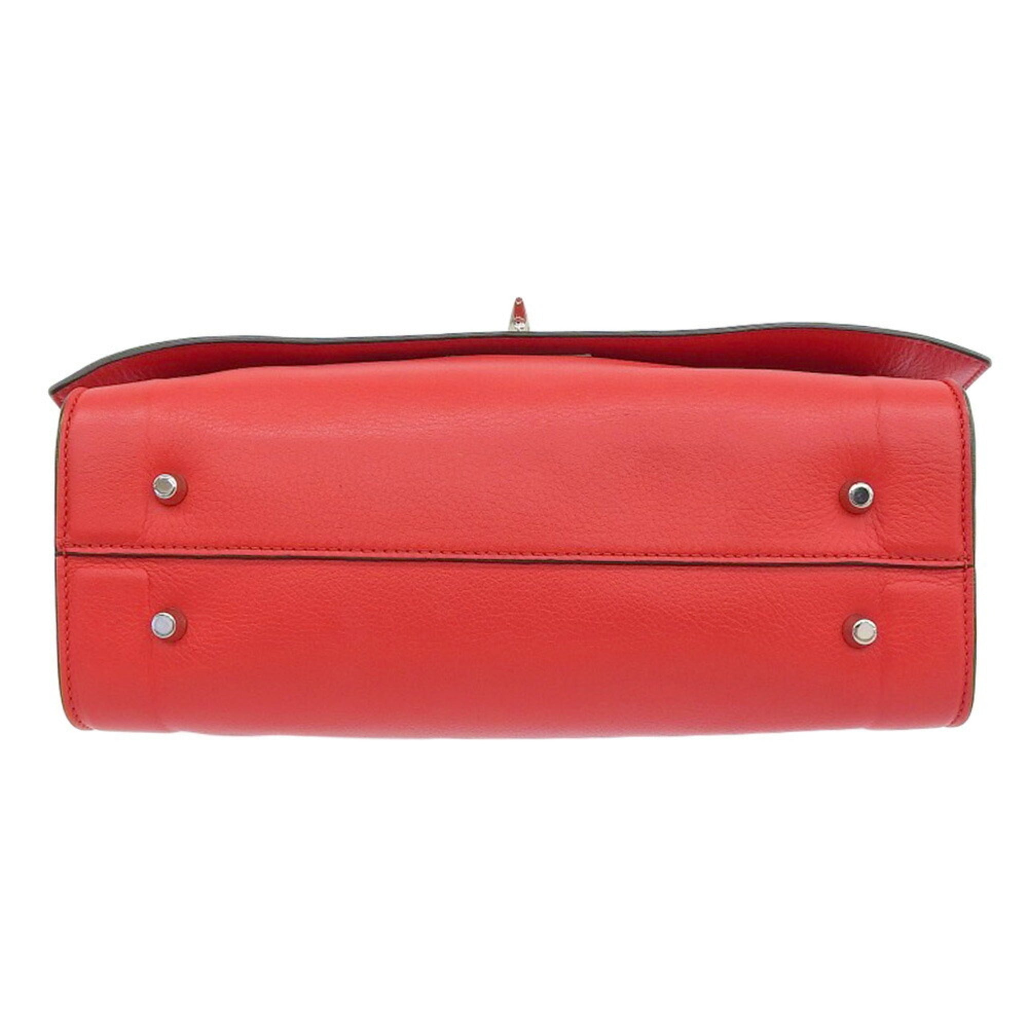 Givenchy Red Color Leather Handbag Shoulder Bag (Pre-Owned)