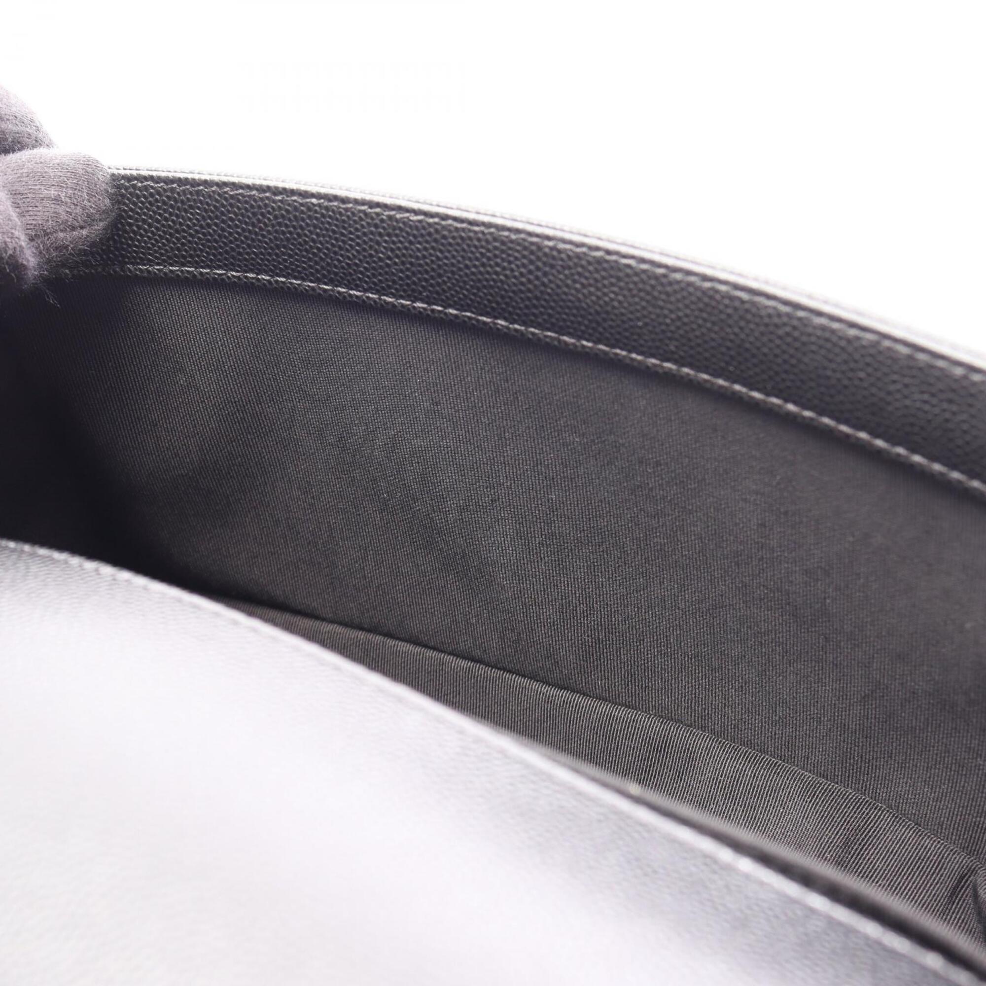 Chanel Black Grained Calfskin Handbag Shoulder Bag (Pre-Owned)