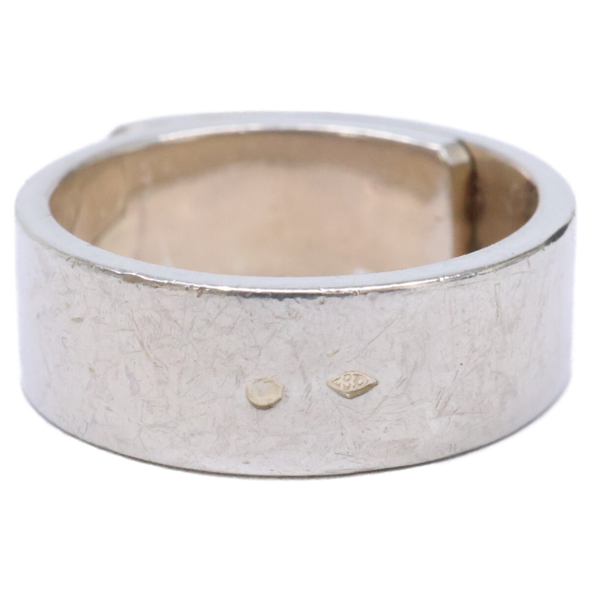 Hermes Silver Silver 925 Band Ring (Pre-Owned)
