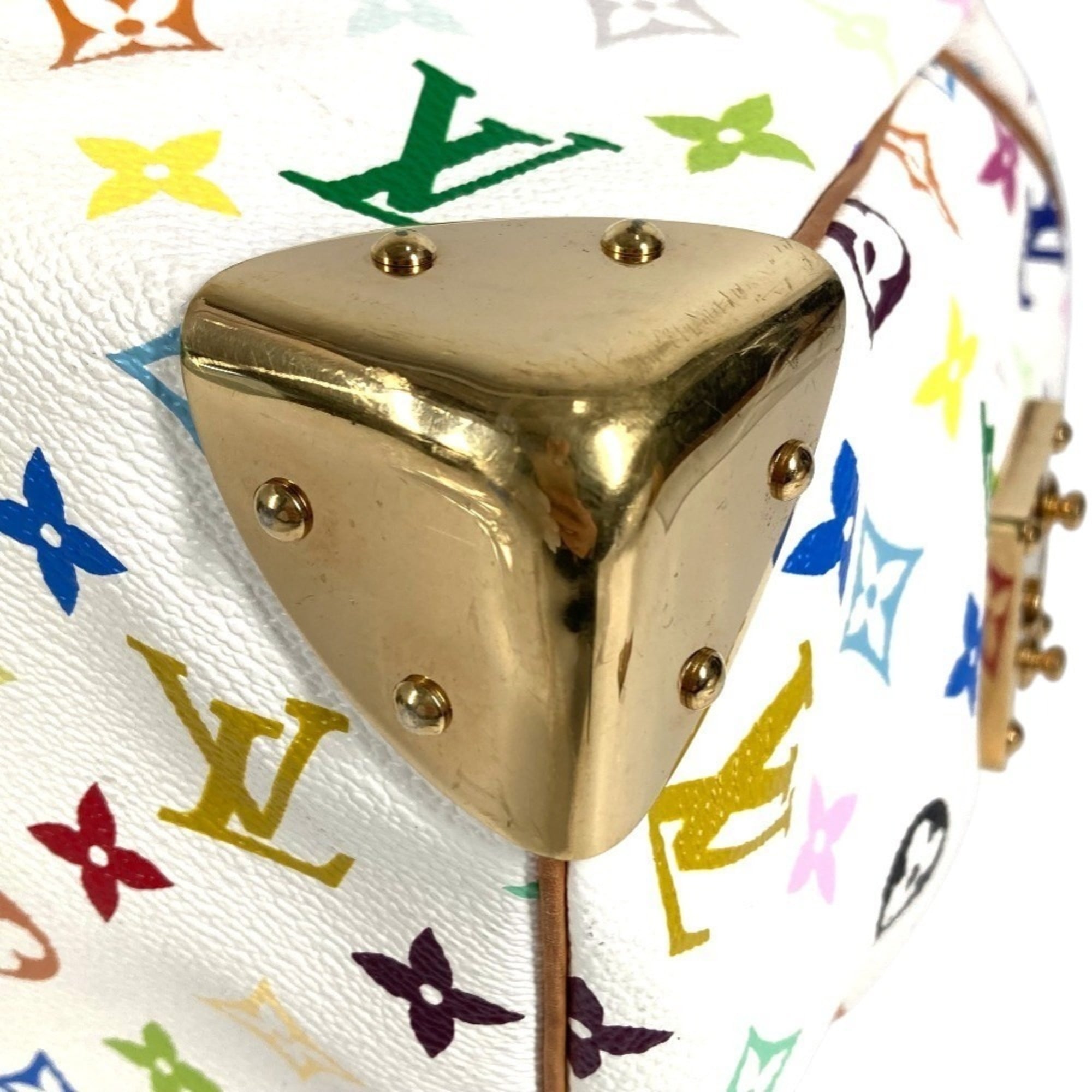 Louis Vuitton Blanc Multi-Color Monogram Multicolore Boston Bag Handbag (Pre-Owned)