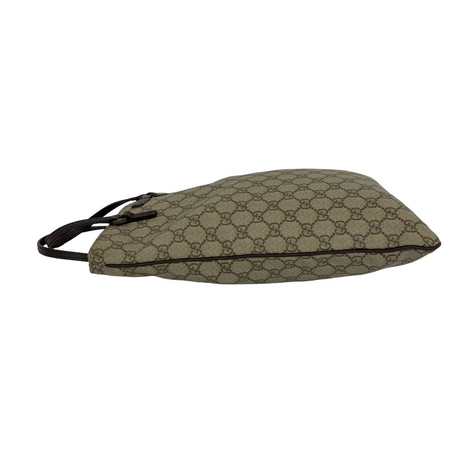Gucci Brown Leather Elastane Handbag Tote Bag (Pre-Owned)
