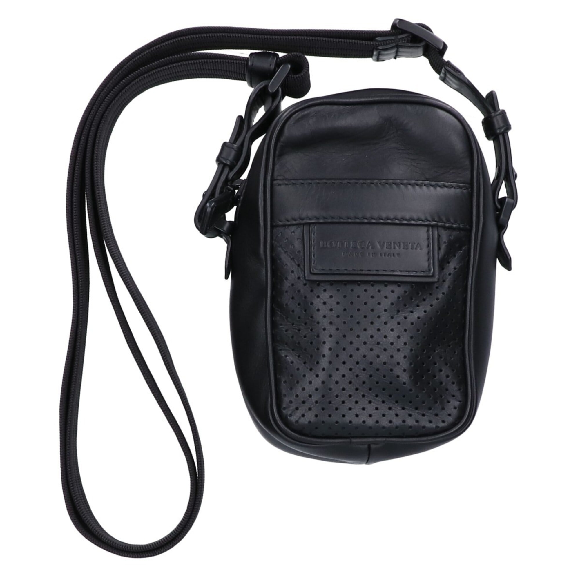 Bottega Veneta Black Leather Shoulder Bag (Pre-Owned)