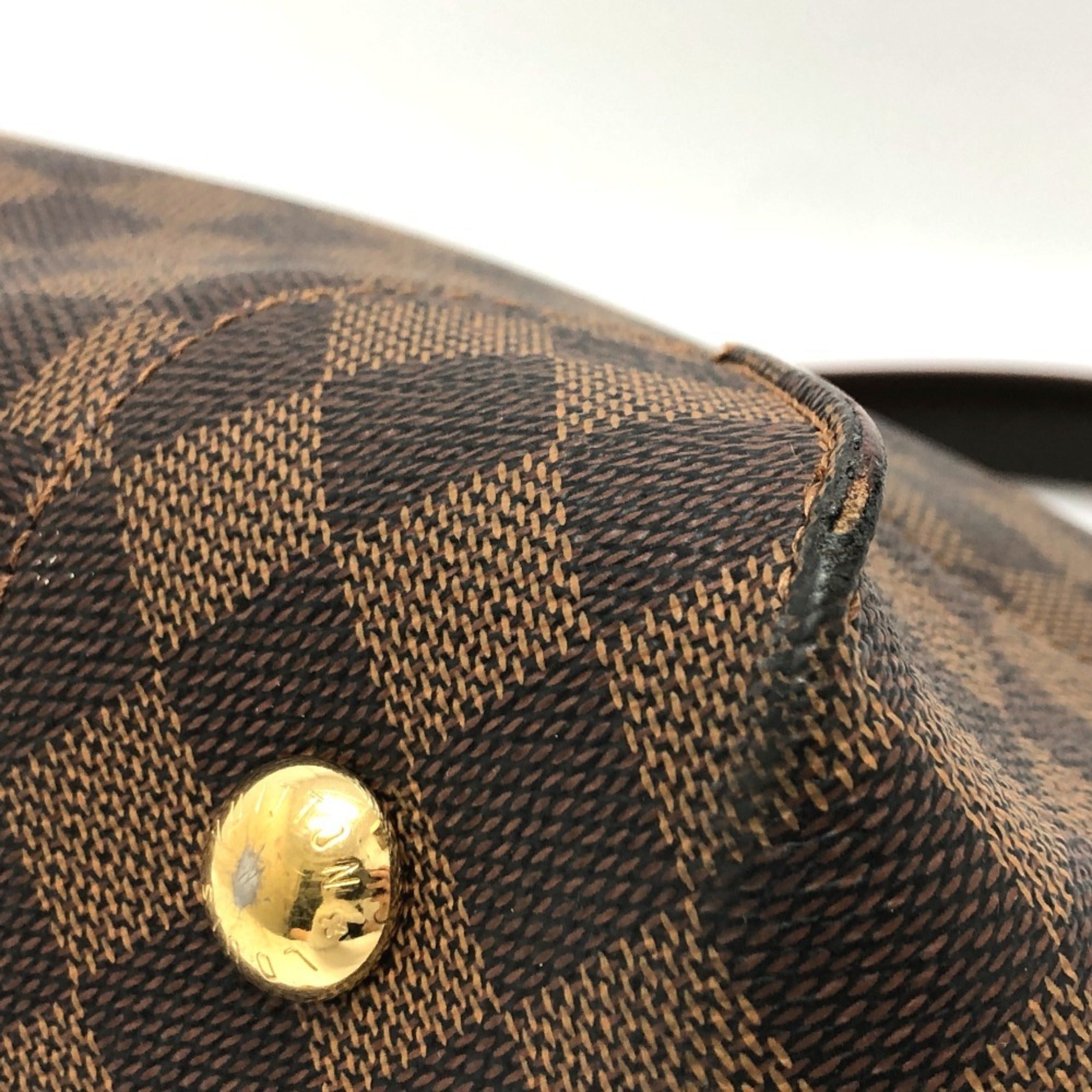 Louis Vuitton Black Brown Damier Canvas Galle Damier Canvas Shoulder Bag (Pre-Owned)