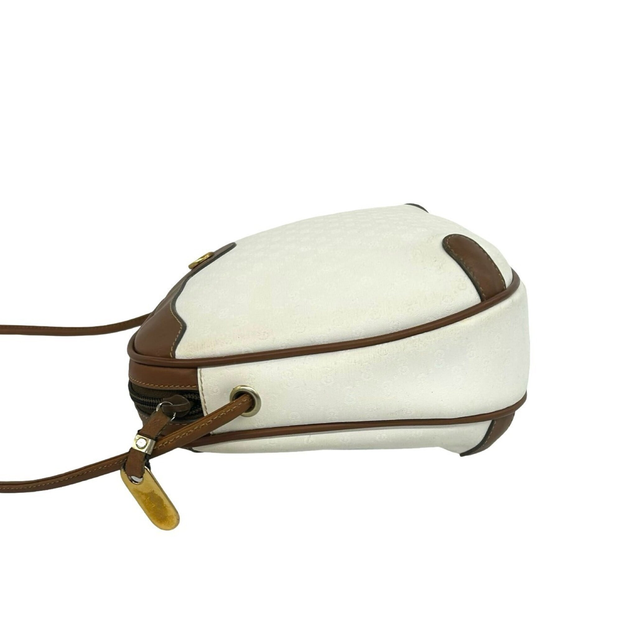 Gucci Brown White Leather Pvc Pochette Shoulder Bag (Pre-Owned)