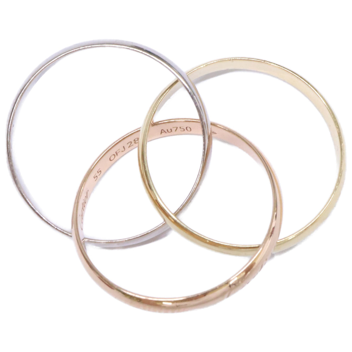 Cartier Pink Gold White Gold Yellow Gold Yellow Gold (18K) Pink Gold (18K) White Gold (18K) Band Ring (Pre-Owned)