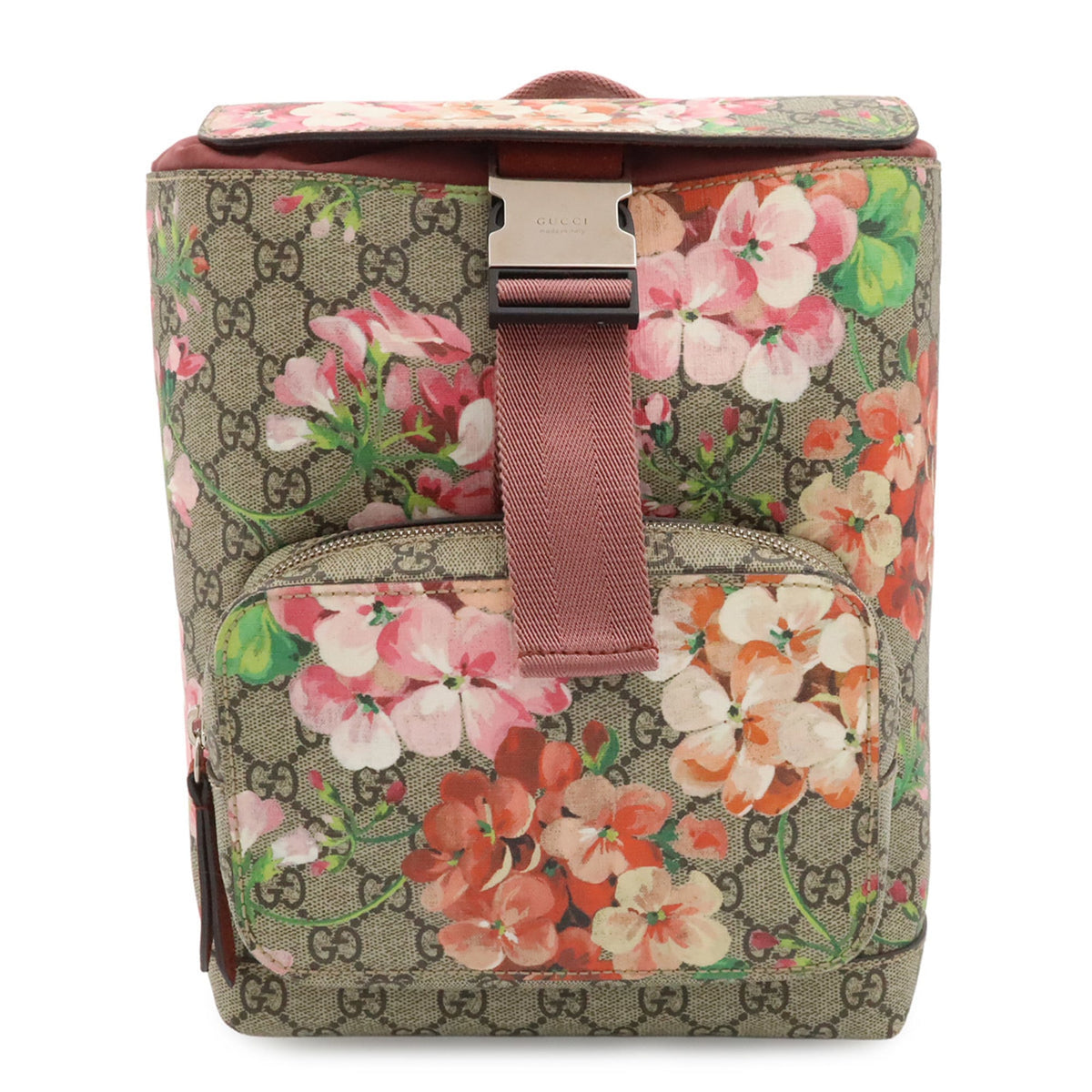 Gucci Beige Pink Multi-Color Pink Gg Supreme Backpack (Pre-Owned)