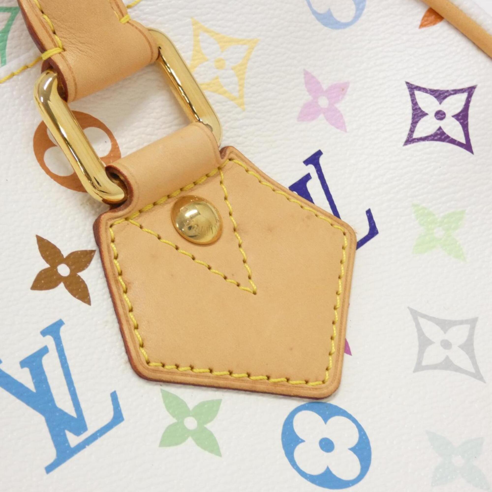 Louis Vuitton Multi-Color White Coated Canvas Handbag (Pre-Owned)