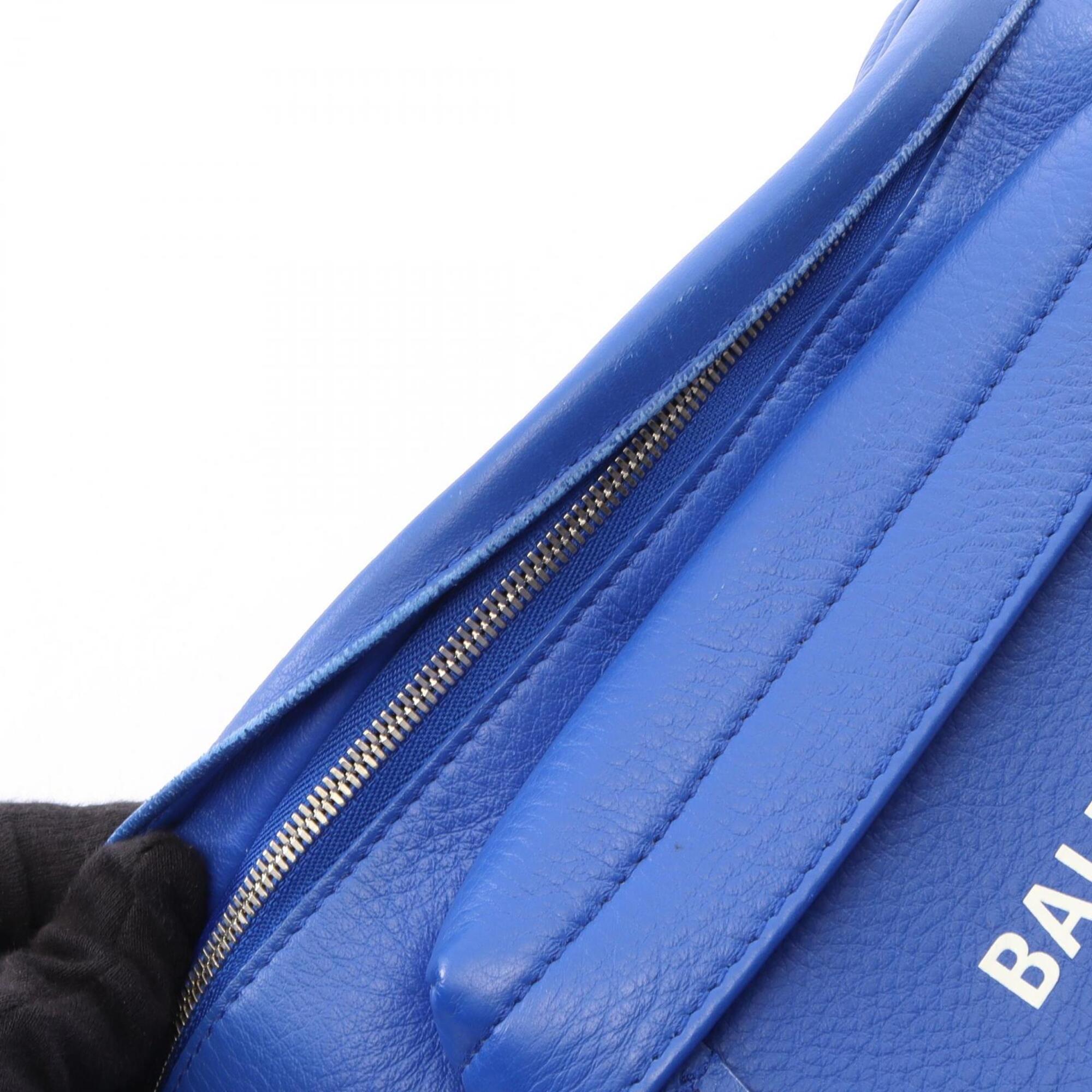 Balenciaga Blue Leather Fanny Pack Handbag (Pre-Owned)