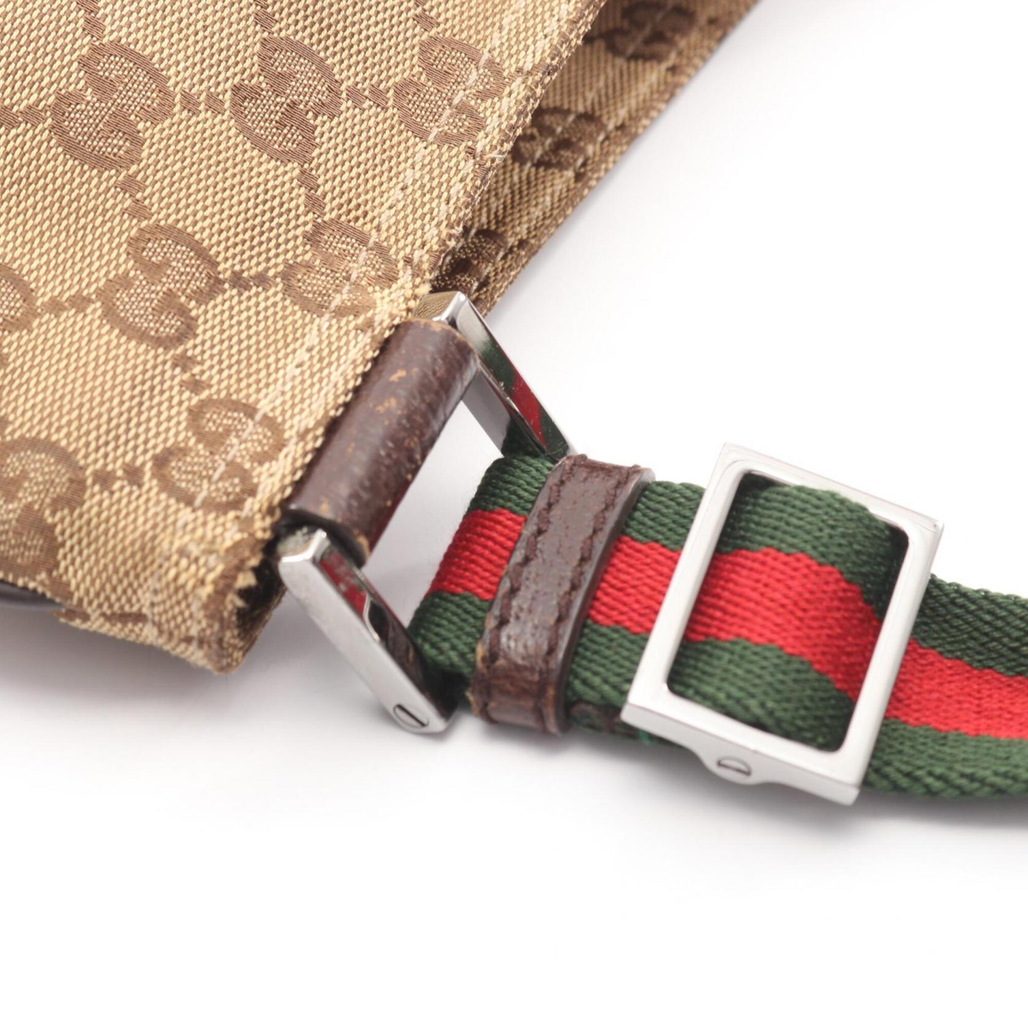 Gucci Beige Brown Multi-Color Canvas Leather Handbag Shoulder Bag (Pre-Owned)