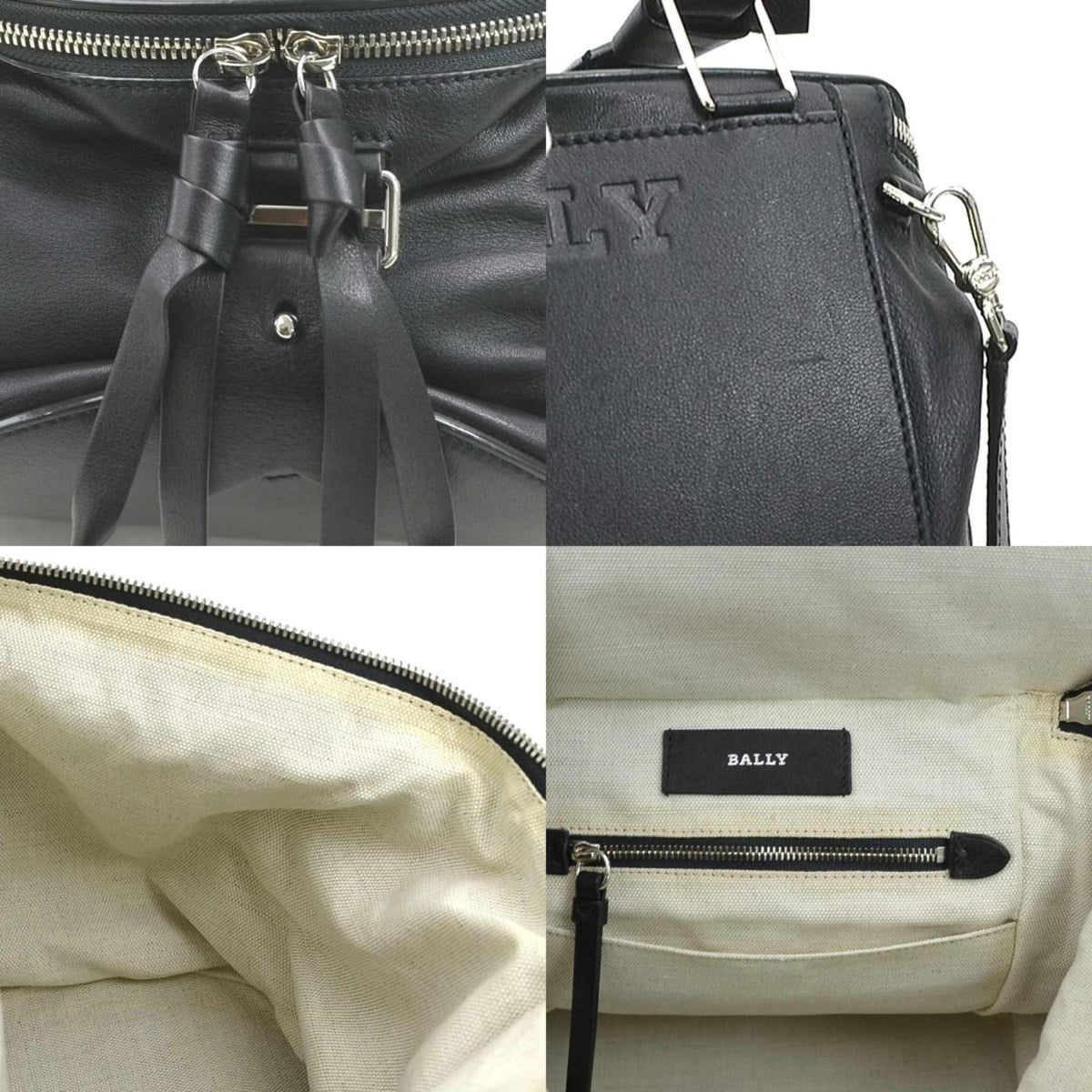 Bally Black Leather Shoulder Bag (Pre-Owned)