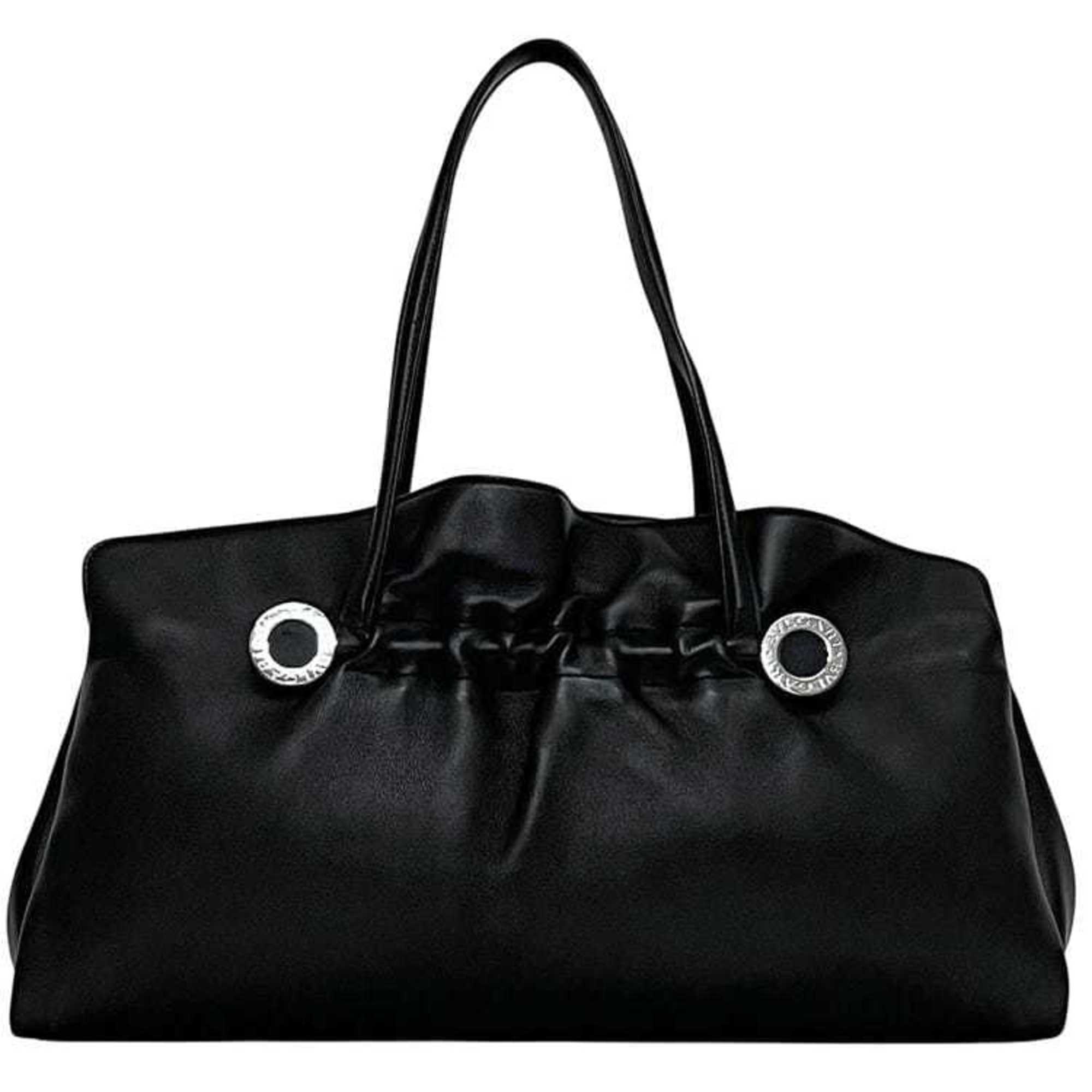 Bvlgari Black Leather Tote Bag (Pre-Owned)