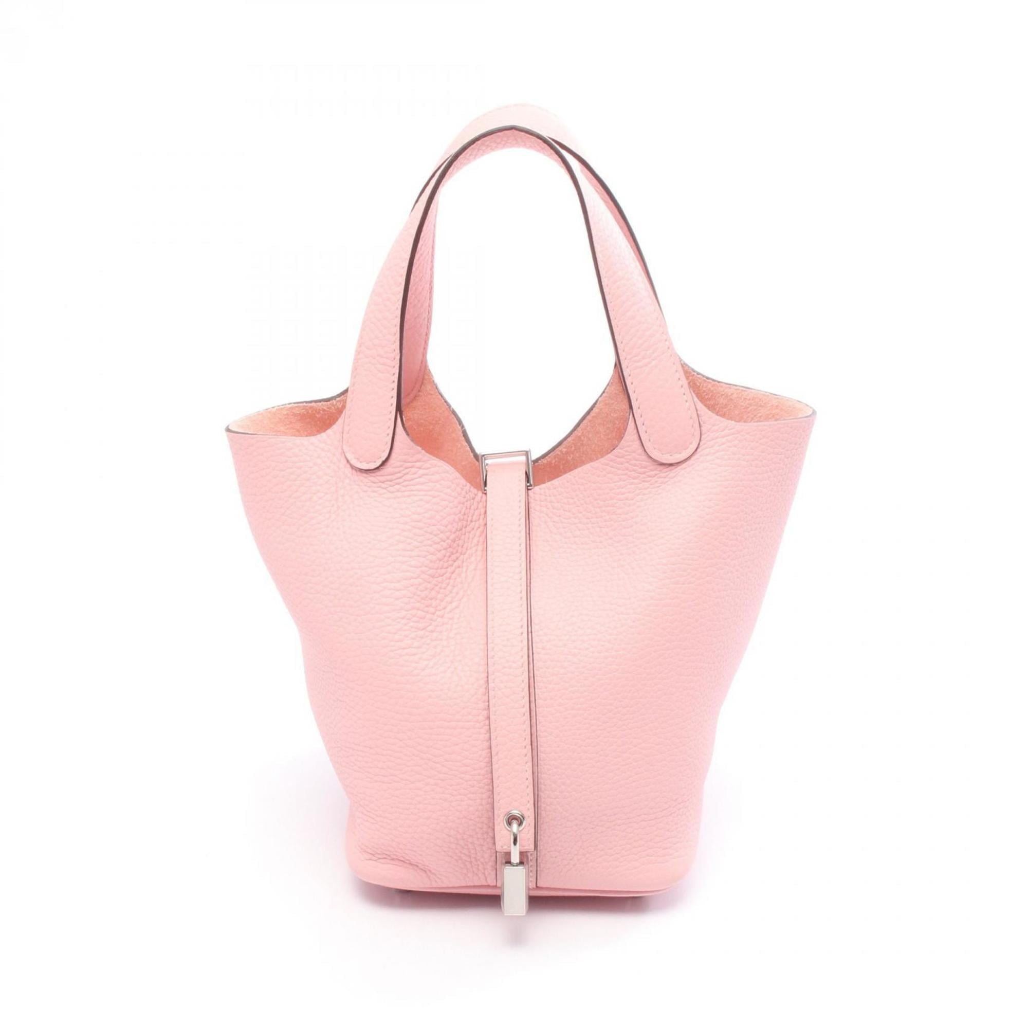 Hermes Pink Rose Sakura Leather Handbag (Pre-Owned)