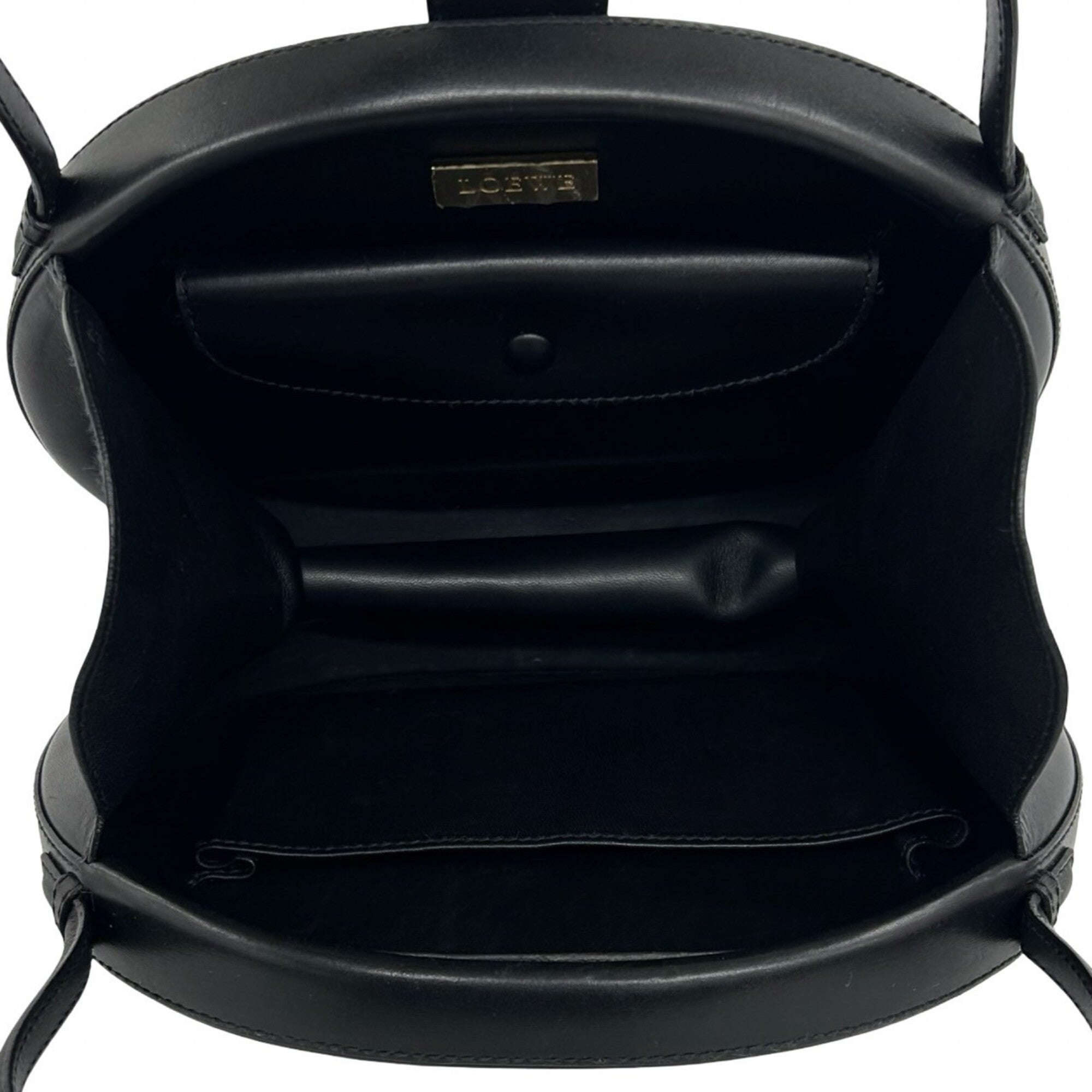 Loewe Black Leather Handbag Tote Bag (Pre-Owned)