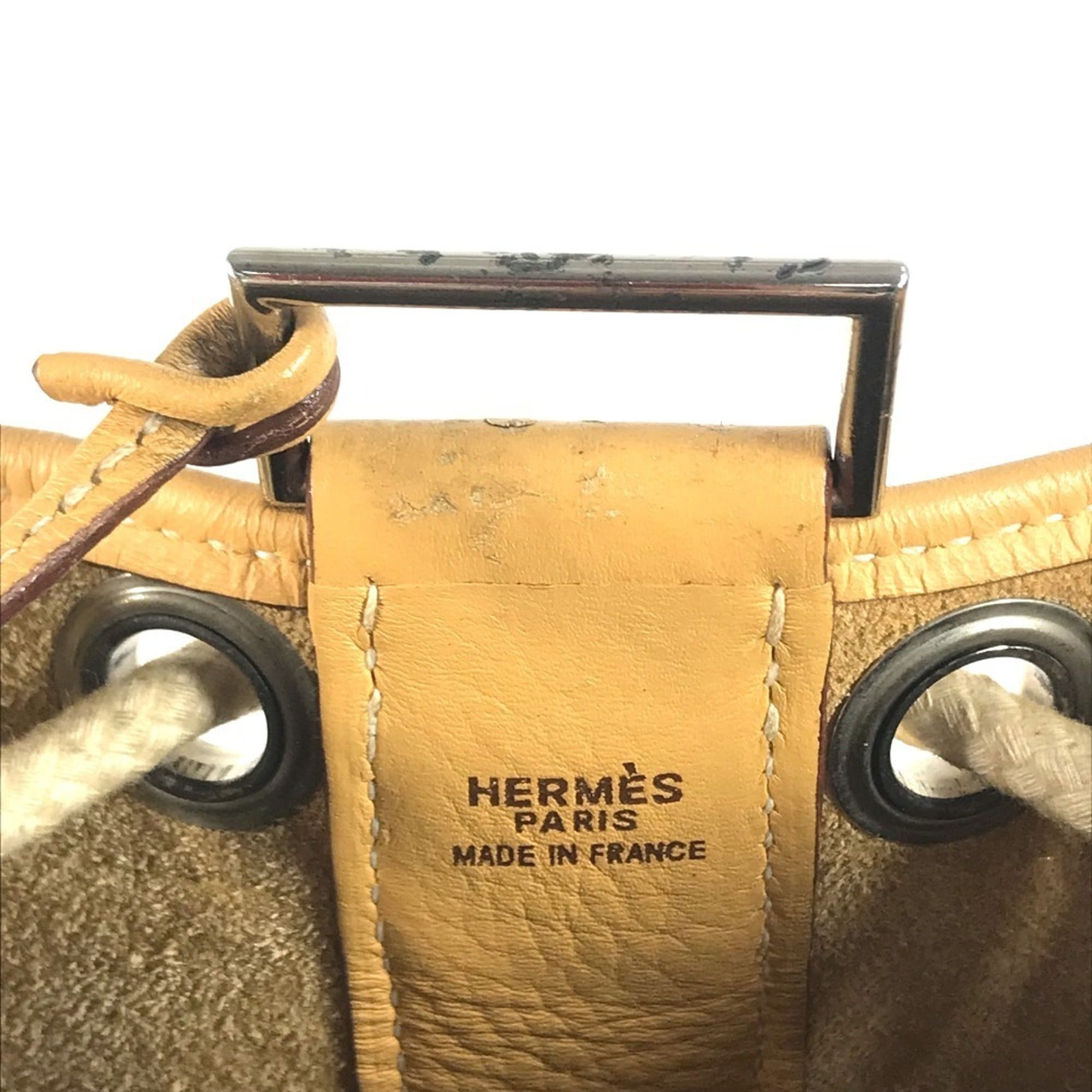 Hermes Beige Yellow Taurillon Clemence Leather Shoulder Bag (Pre-Owned)