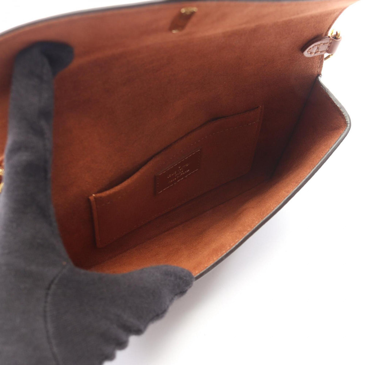 Louis Vuitton Brown Coated Canvas Leather Handbag Shoulder Bag (Pre-Owned)