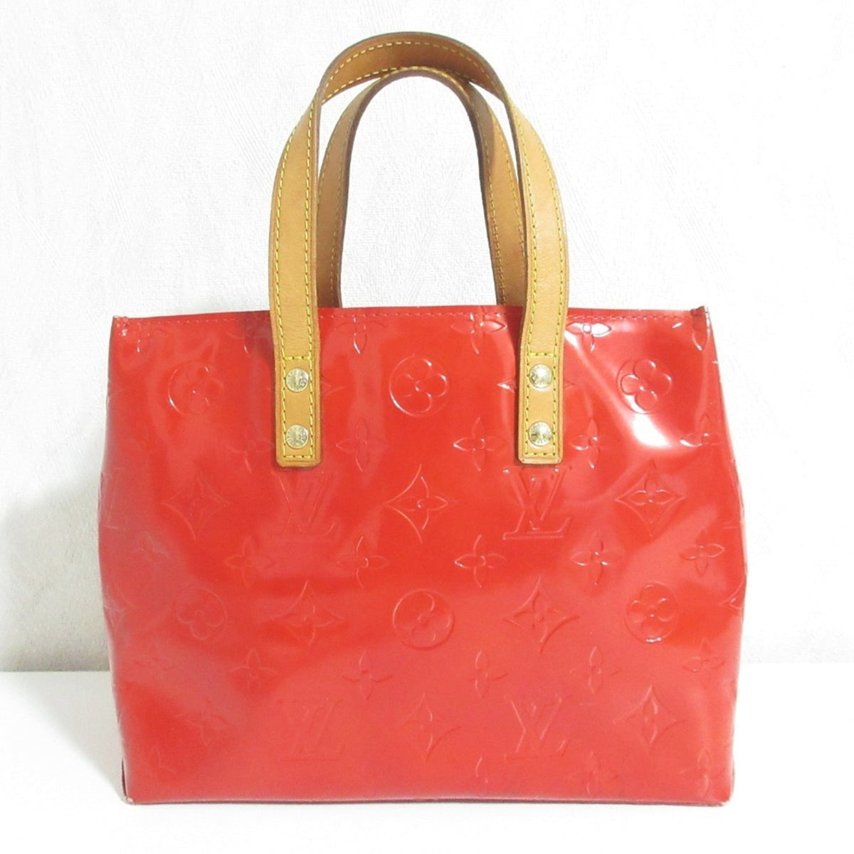 Louis Vuitton Red Color Handbag Tote Bag (Pre-Owned)