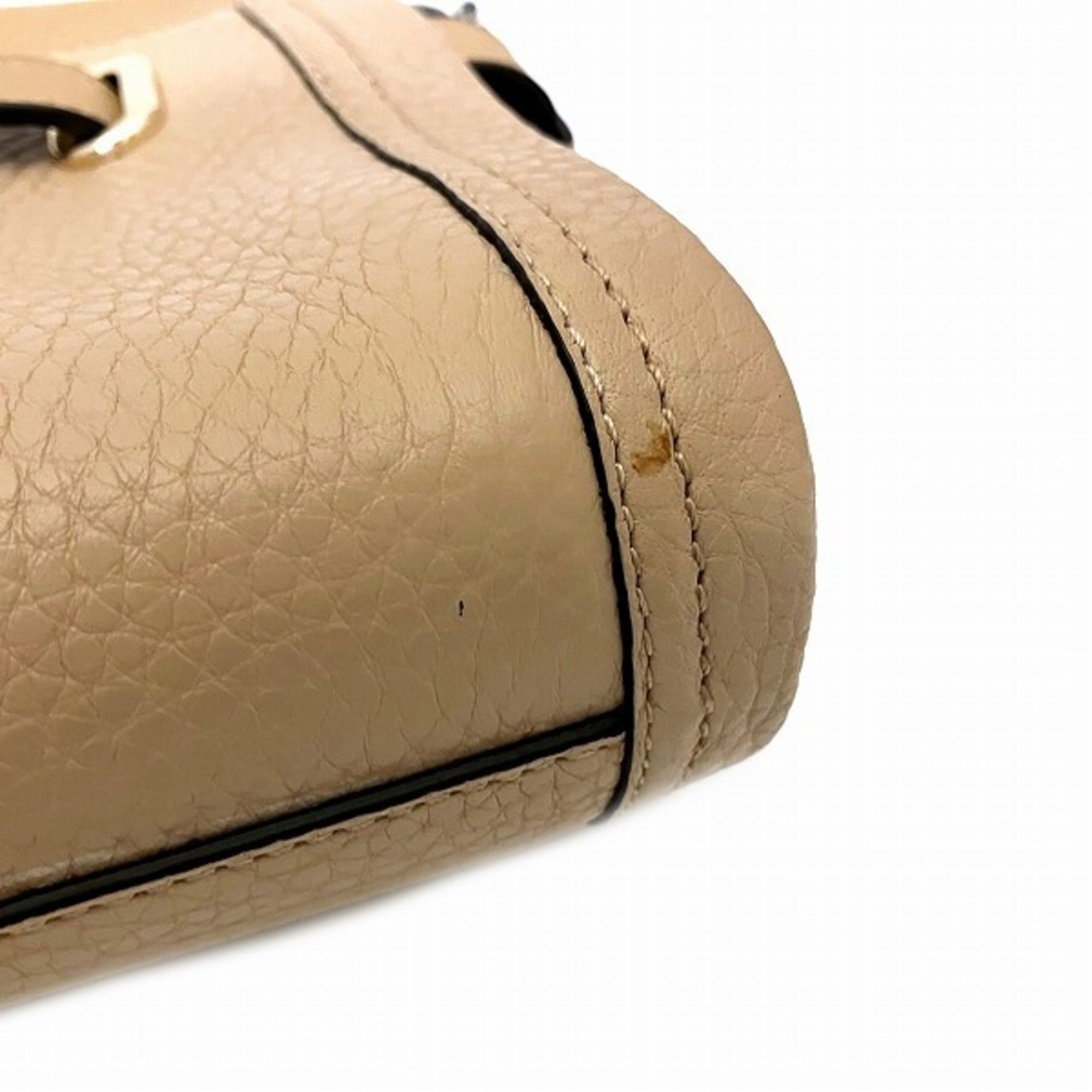 Coach Beige Leather Shoulder Bag (Pre-Owned)