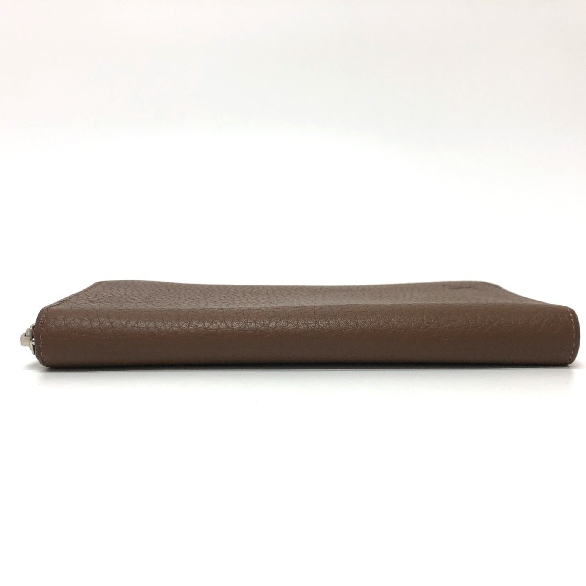 Louis Vuitton Brown Leather Long Wallet (Bi-Fold) (Pre-Owned)