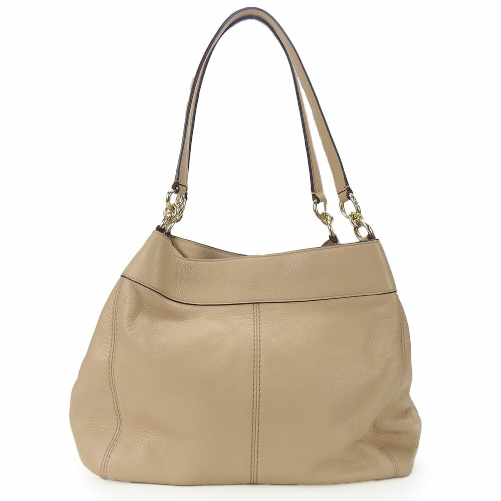Coach Pink Beige Leather Tote Bag (Pre-Owned)