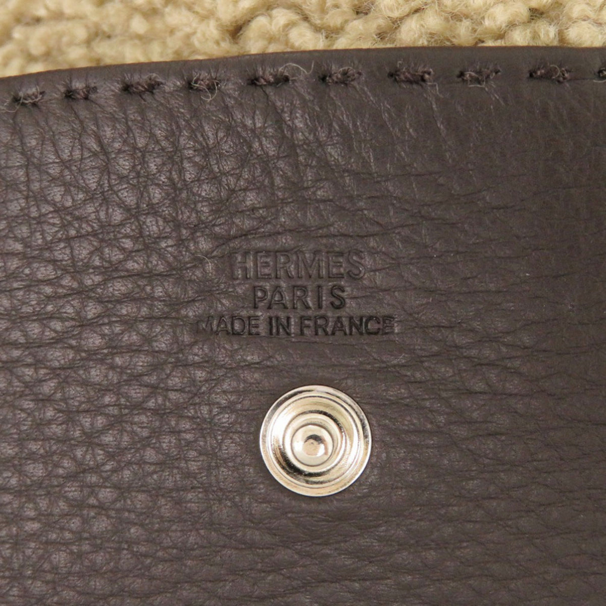 Hermes Brown Taurillon Clemence Leather Leather Fanny Pack Pochette (Pre-Owned)
