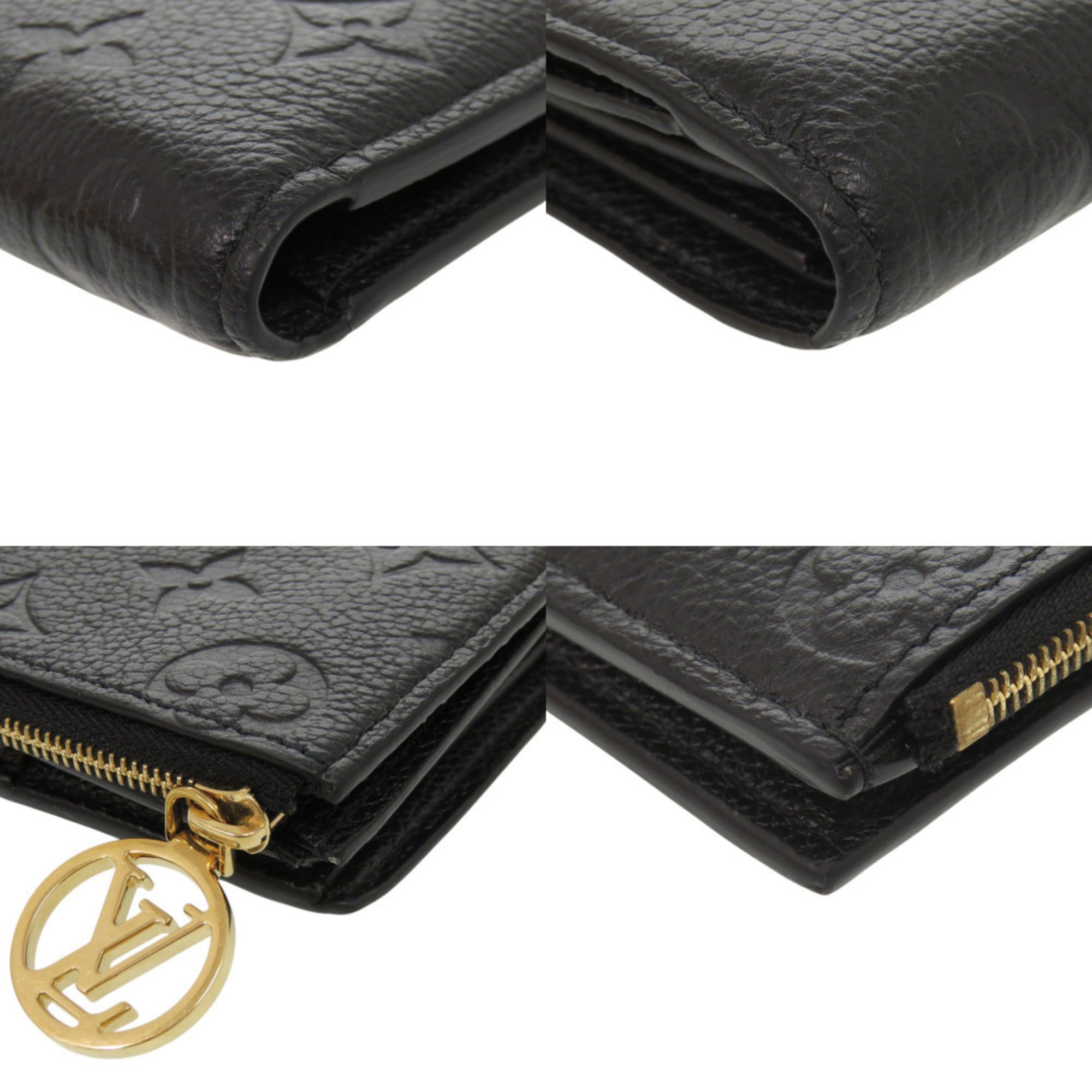 Louis Vuitton Black Noir Monogram Empreinte Wallet (Bi-Fold) (Pre-Owned)