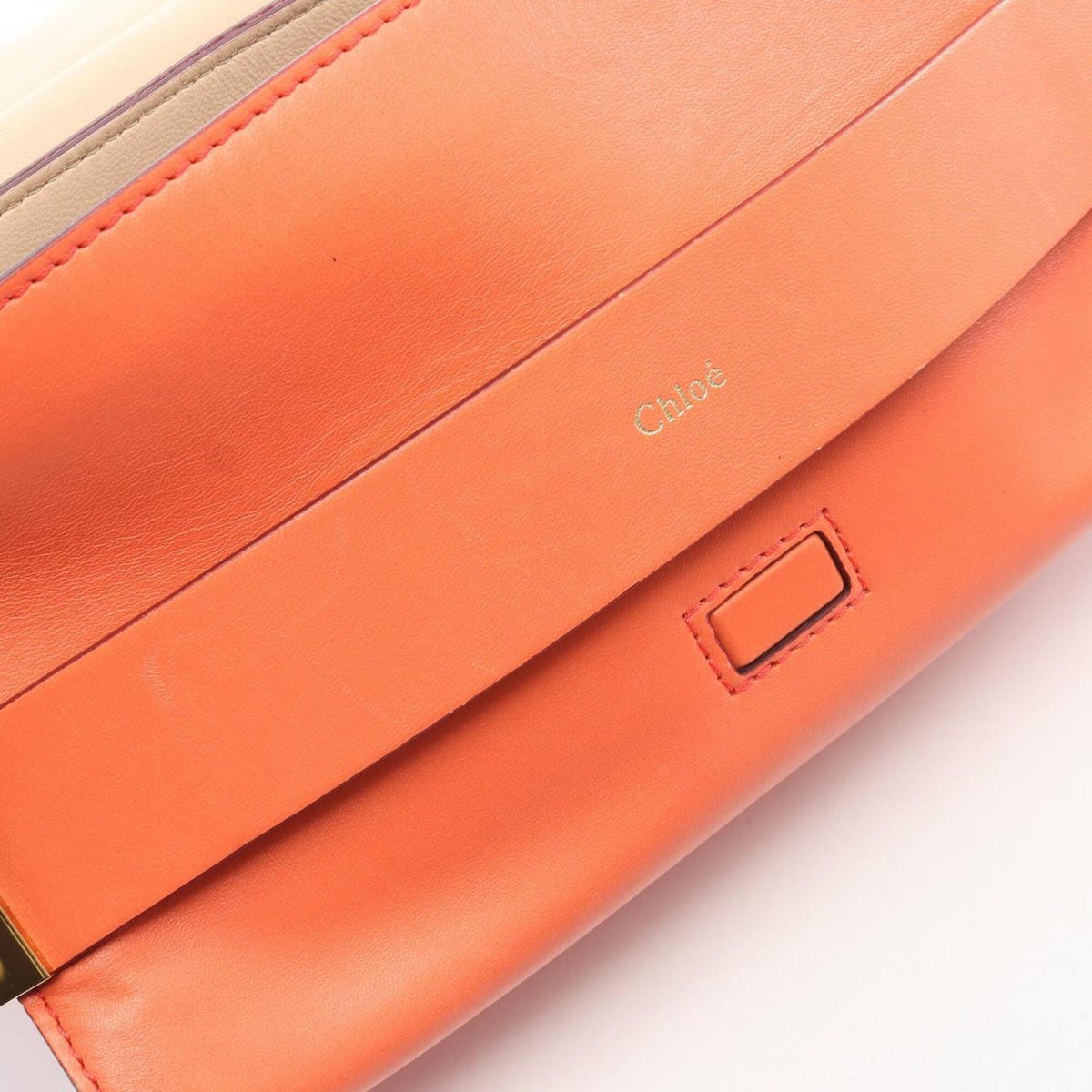 Chloé Orange Leather Handbag Shoulder Bag (Pre-Owned)