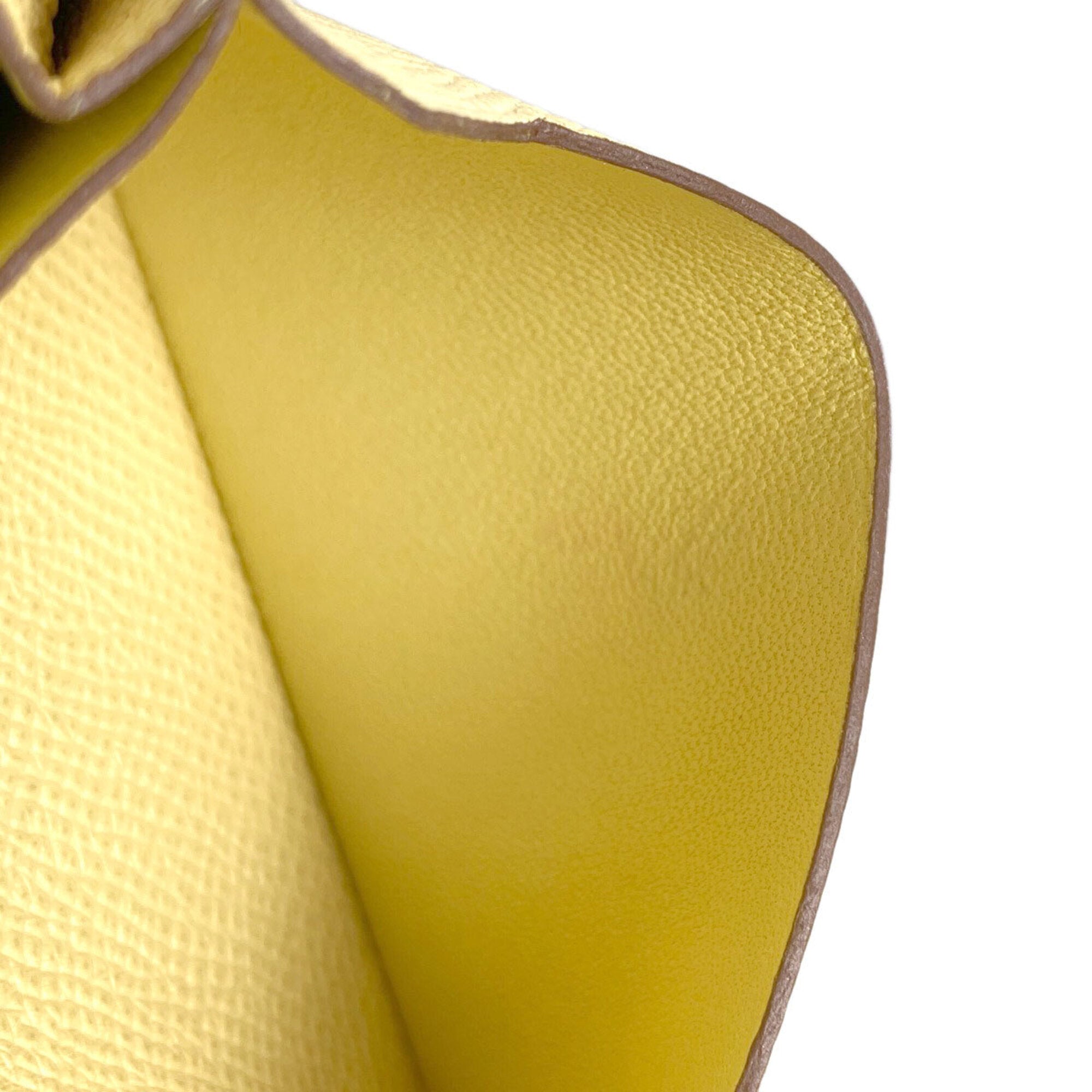 Hermes Yellow Epsom Leather Coin Purse/Coin Case (Pre-Owned)