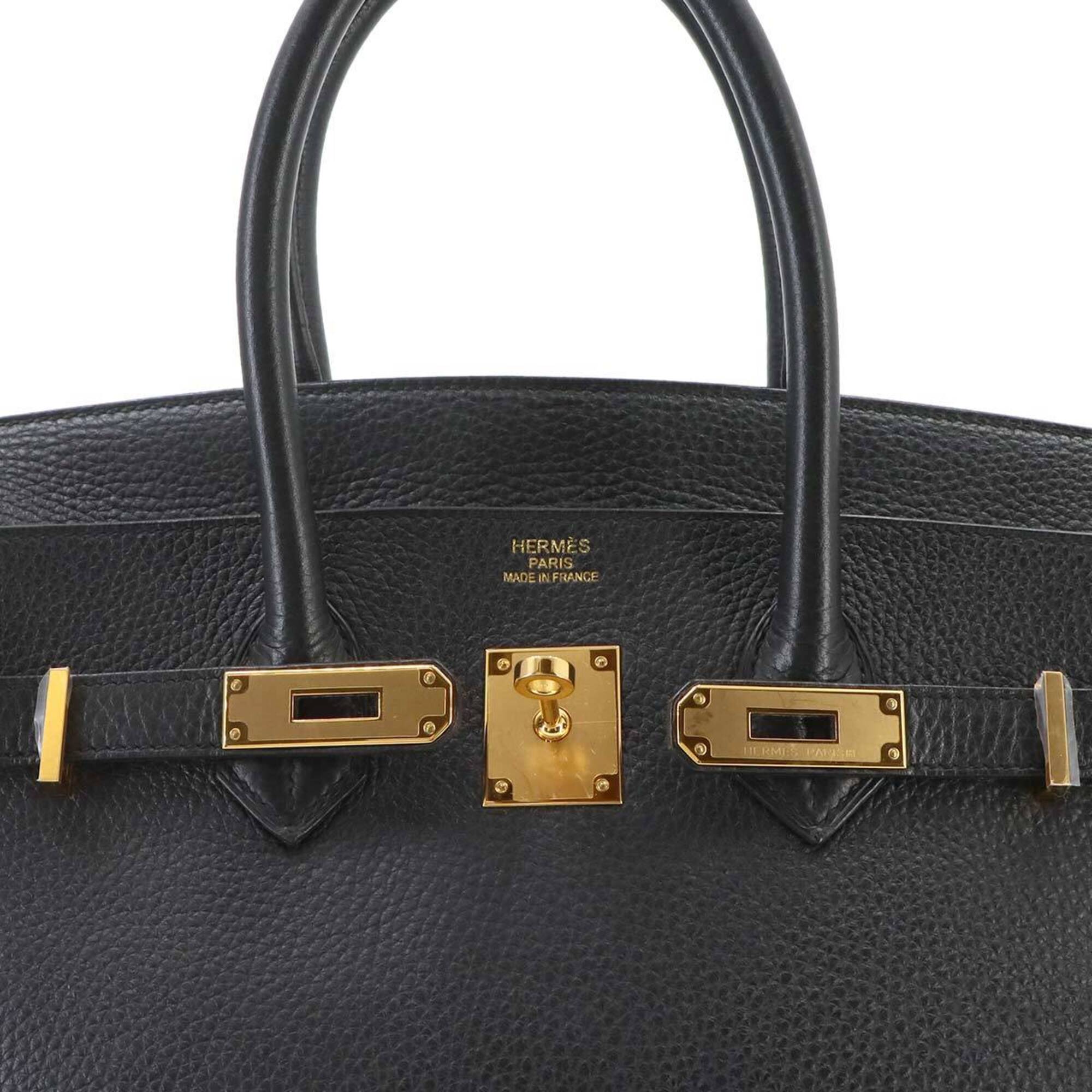 Hermes Black Togo Leather Handbag (Pre-Owned)