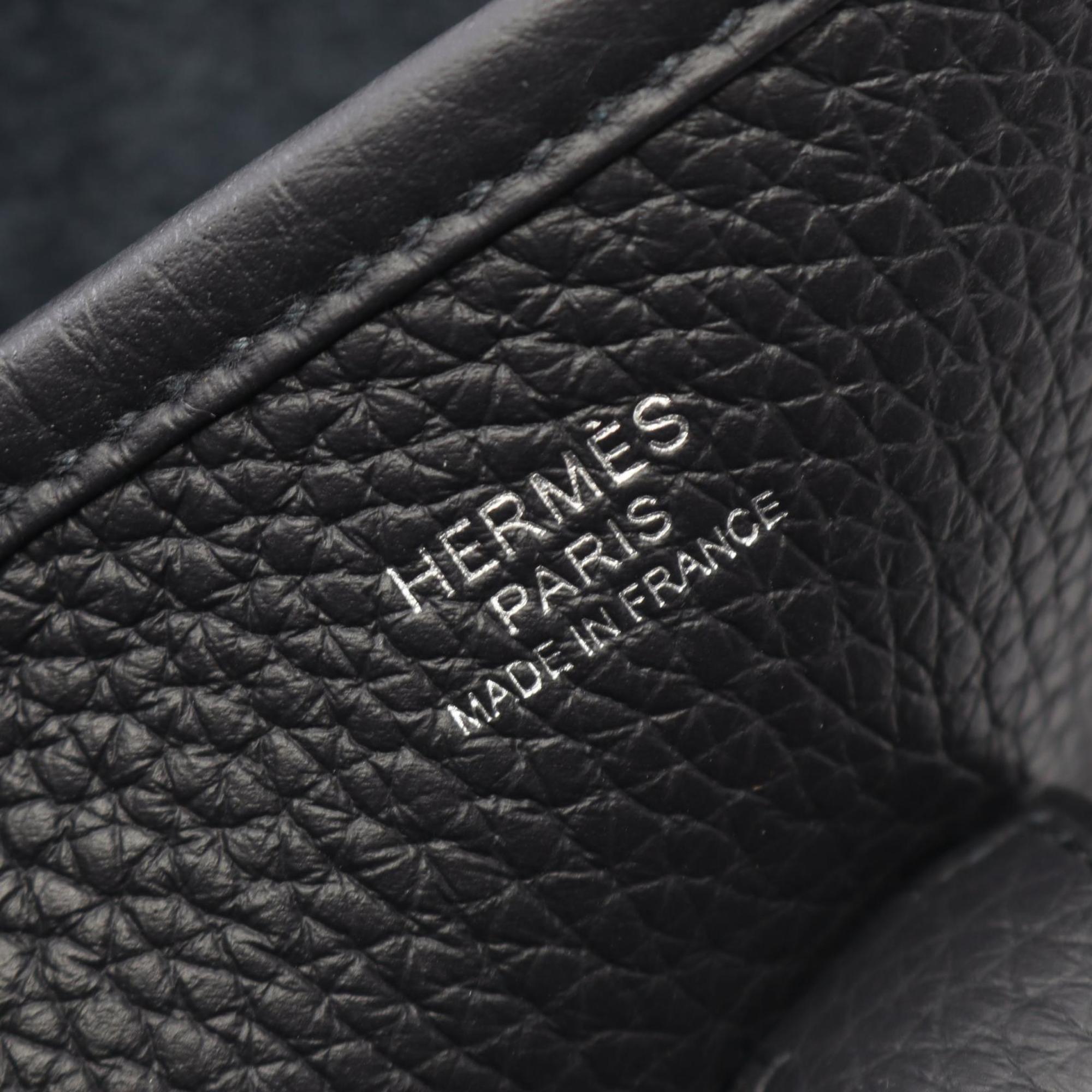 Hermes Navy Taurillon Clemence Leather Handbag Shoulder Bag (Pre-Owned)