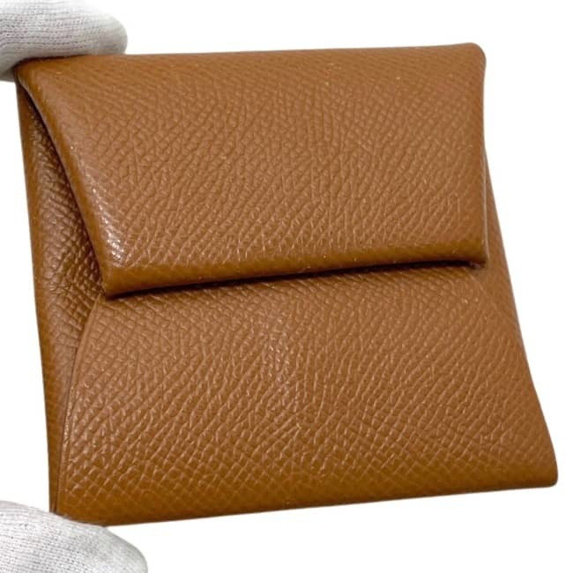 Hermes Brown Epsom Leather Coin Purse/Coin Case (Pre-Owned)