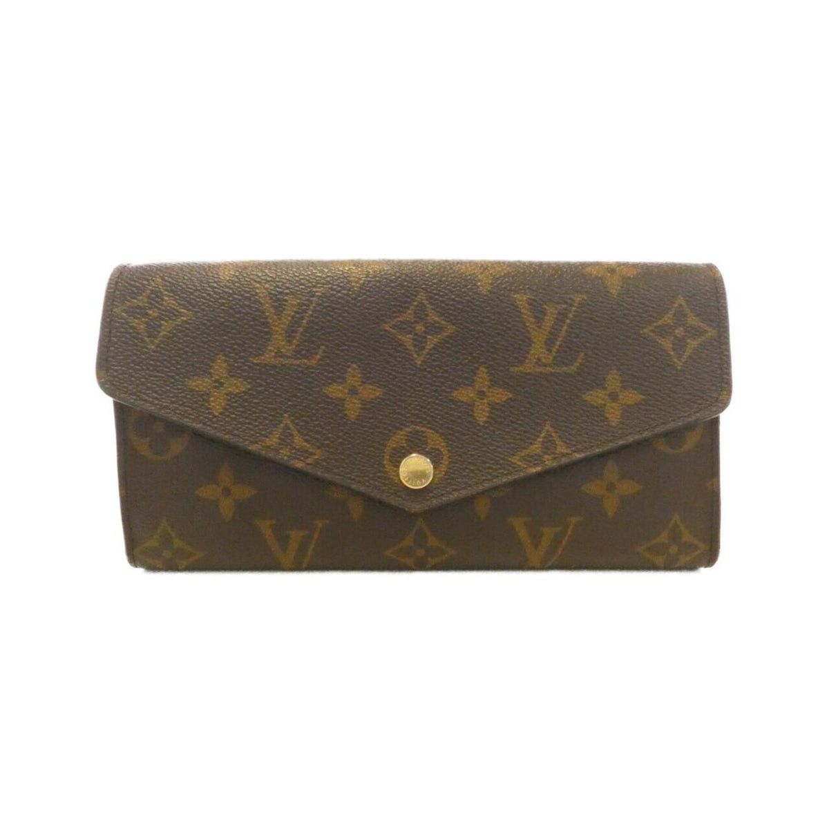 Louis Vuitton Coquelicots Marron Coated Canvas Long Wallet (Bi-Fold) (Pre-Owned)