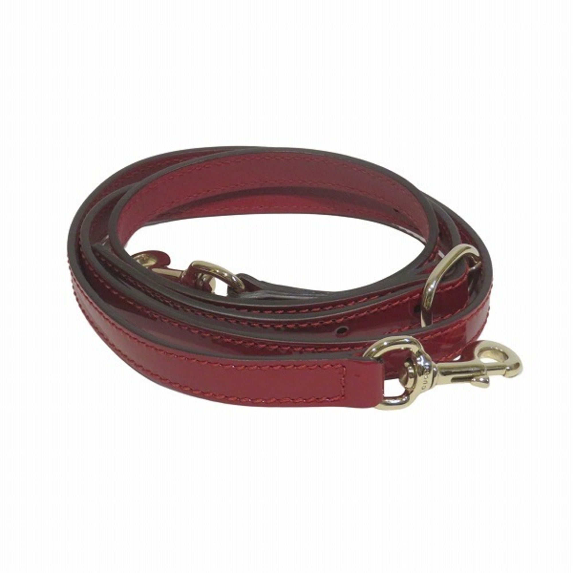 Gucci Red Color Patent Leather Handbag Shoulder Bag (Pre-Owned)
