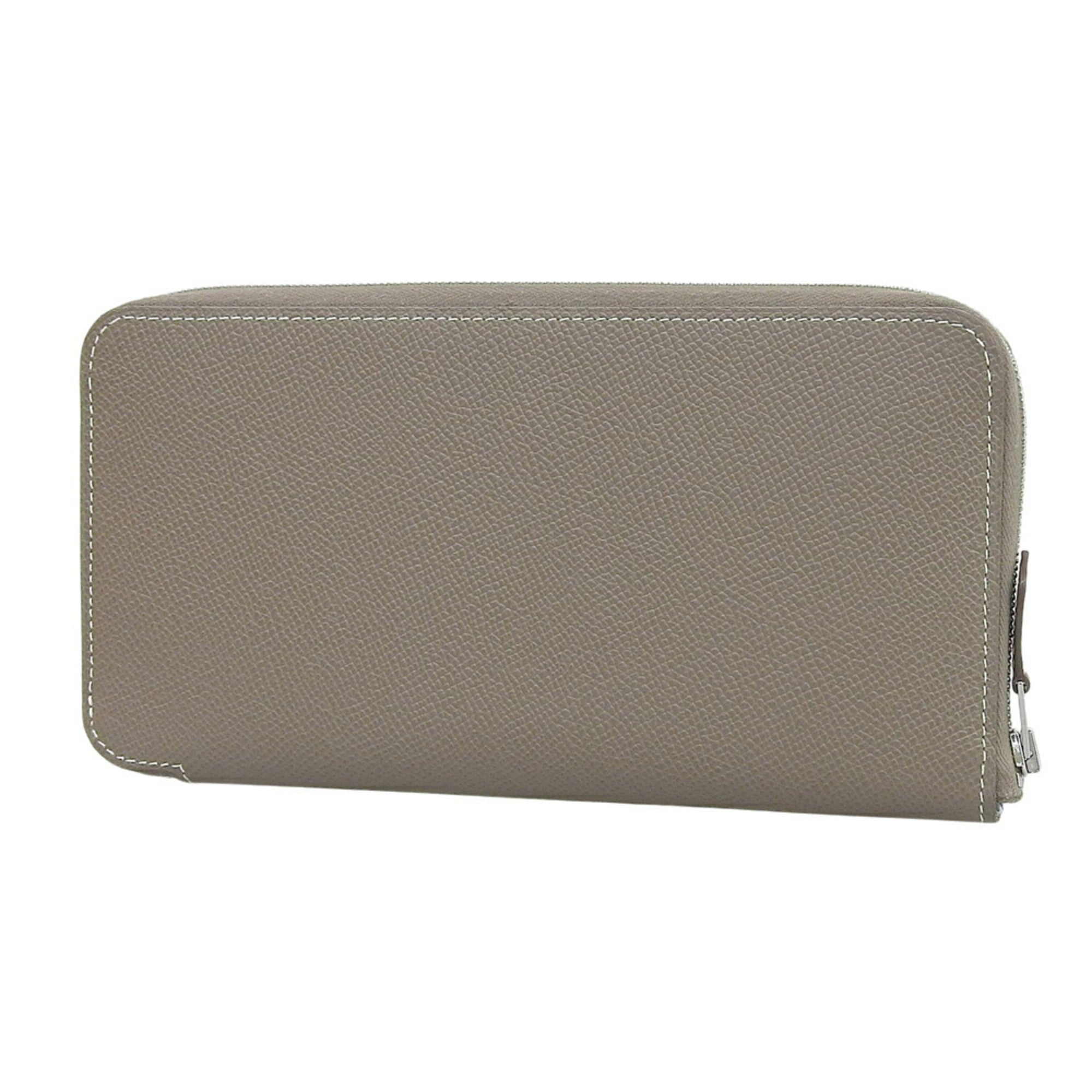 Hermes Etoupe Gray Epsom Leather Long Wallet (Bi-Fold) (Pre-Owned)