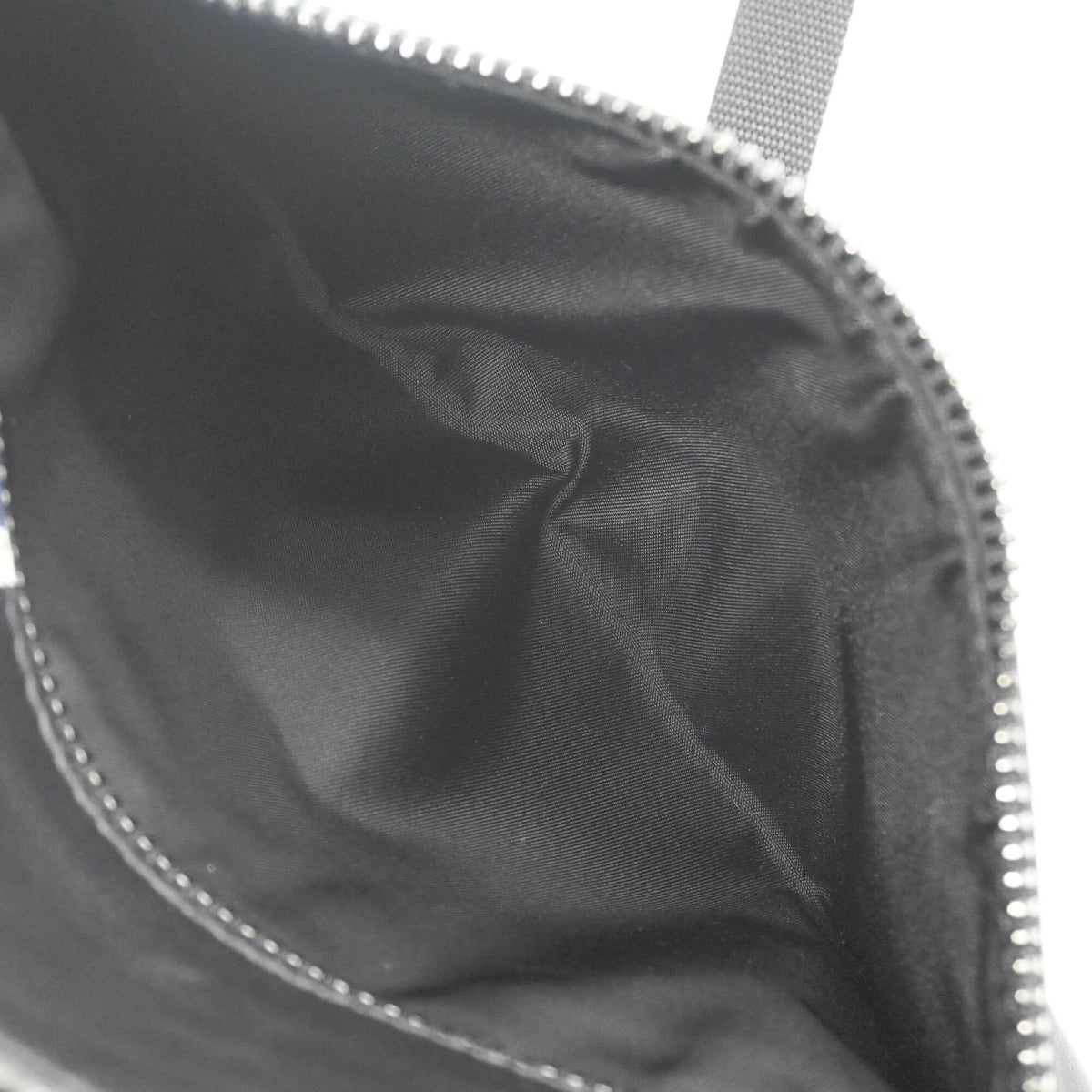 Prada Black Blue Leather Shoulder Bag (Pre-Owned)