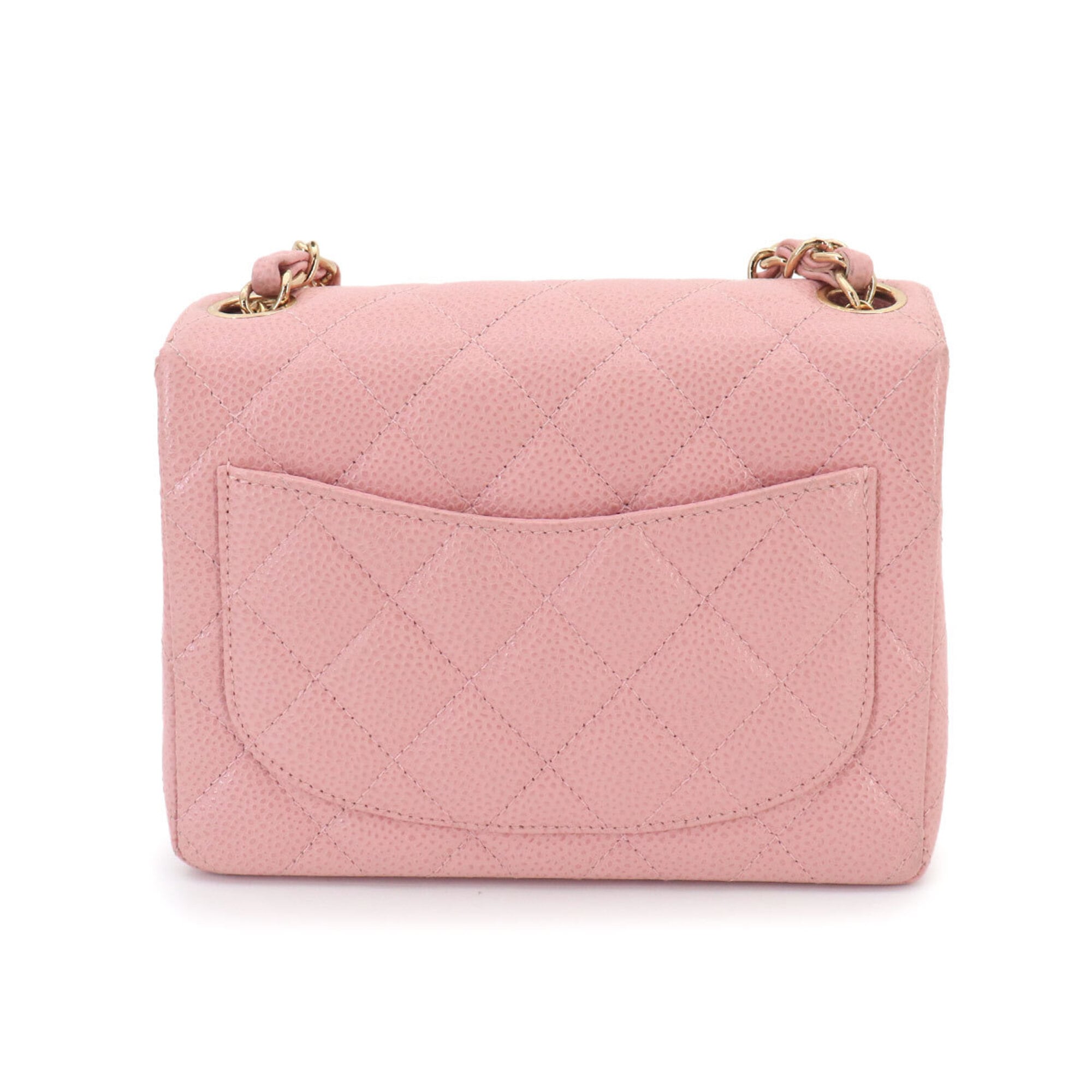 Chanel Pink Grained Calfskin Shoulder Bag (Pre-Owned)