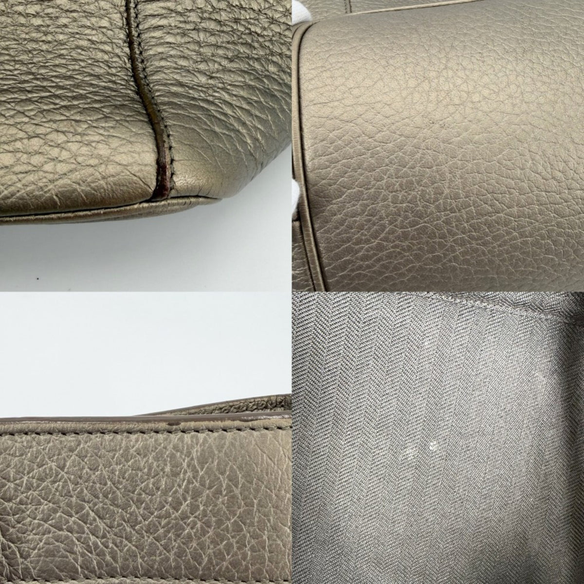 Loewe Gold Leather Handbag Tote Bag (Pre-Owned)